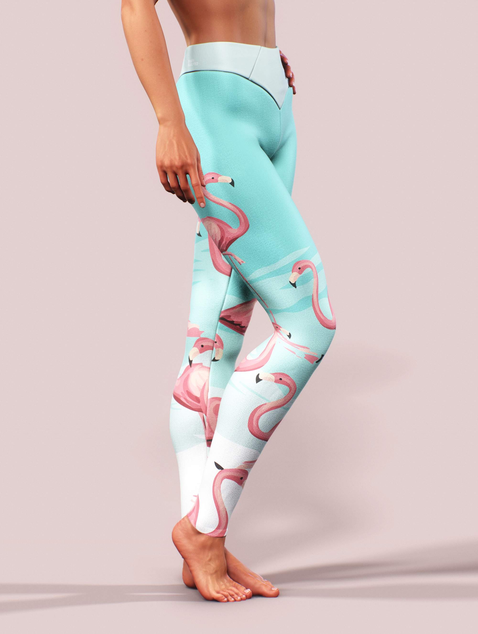 Flamingo Lake Yoga Pants-High waisted leggings-bootysculpted