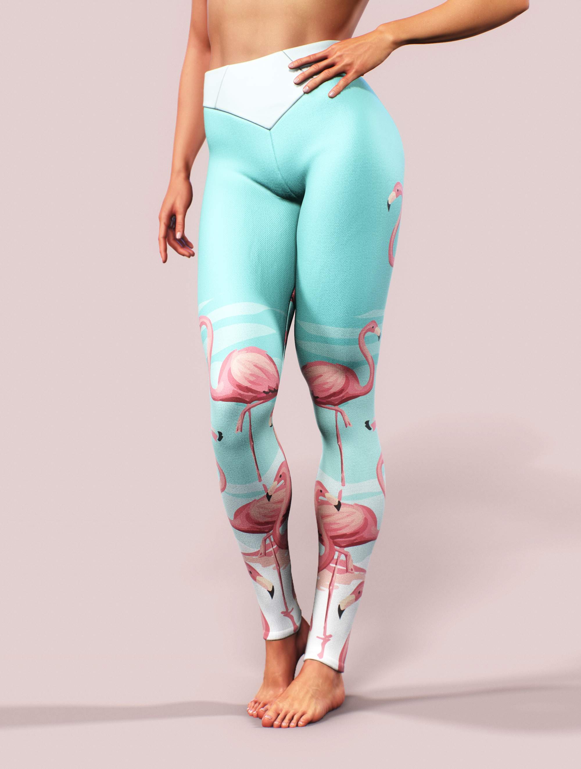 Flamingo Lake Yoga Pants-High waisted leggings-bootysculpted