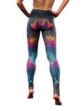 Floral Fire Leggings-High waisted leggings-bootysculpted