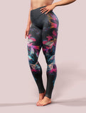 Floral Fire Leggings-High waisted leggings-bootysculpted