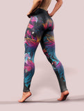 Floral Fire Leggings-High waisted leggings-bootysculpted