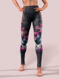 Floral Fire Leggings-High waisted leggings-bootysculpted