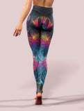 Floral Fire Leggings-High waisted leggings-bootysculpted