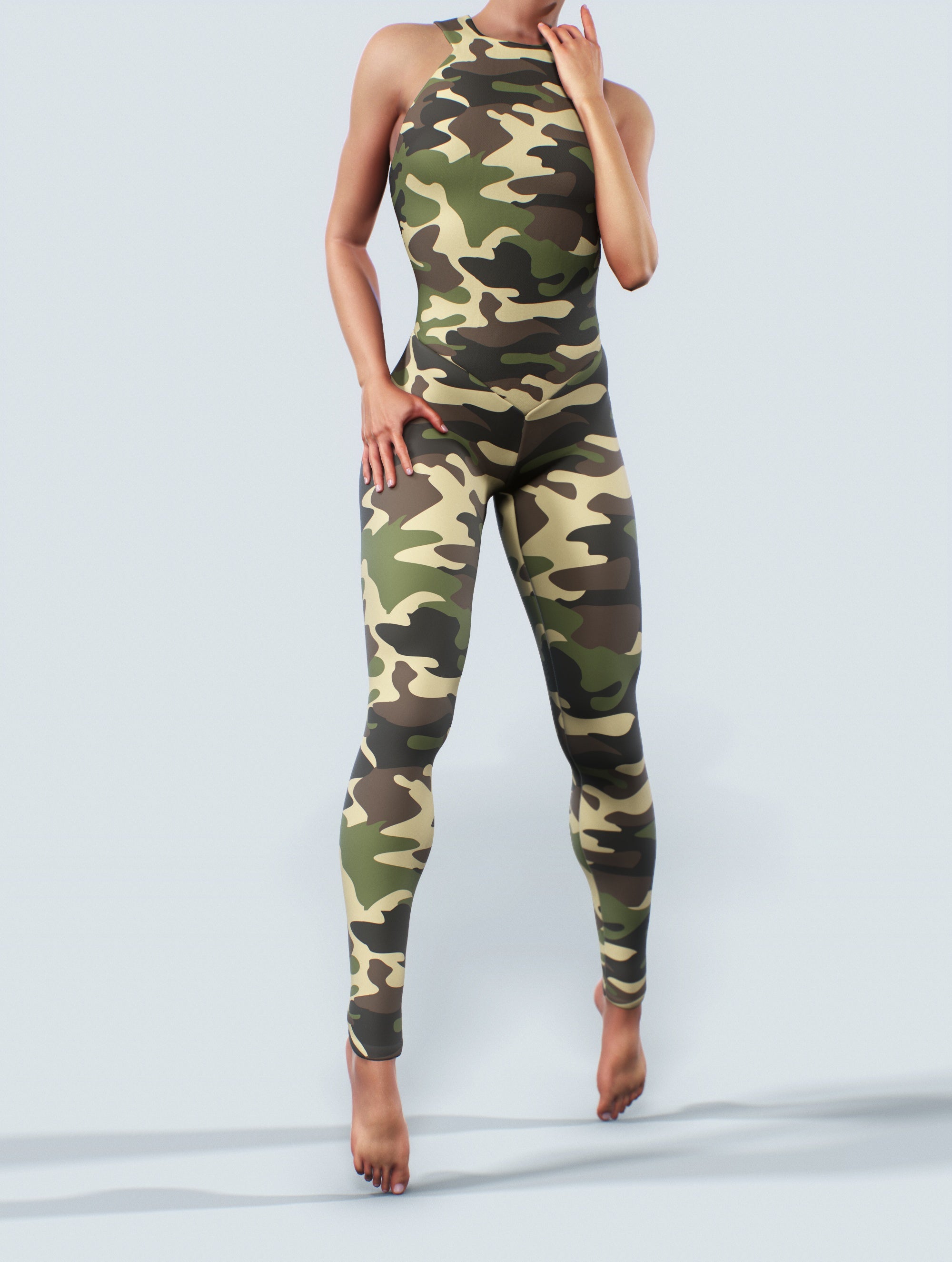 Forest Camo Bodysuit-unitard-bootysculpted