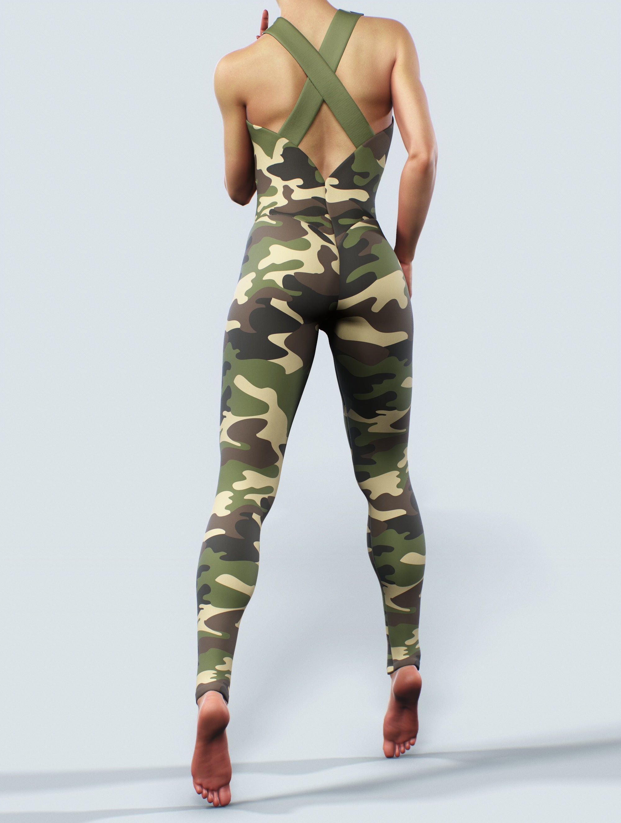 Forest Camo Bodysuit-unitard-bootysculpted