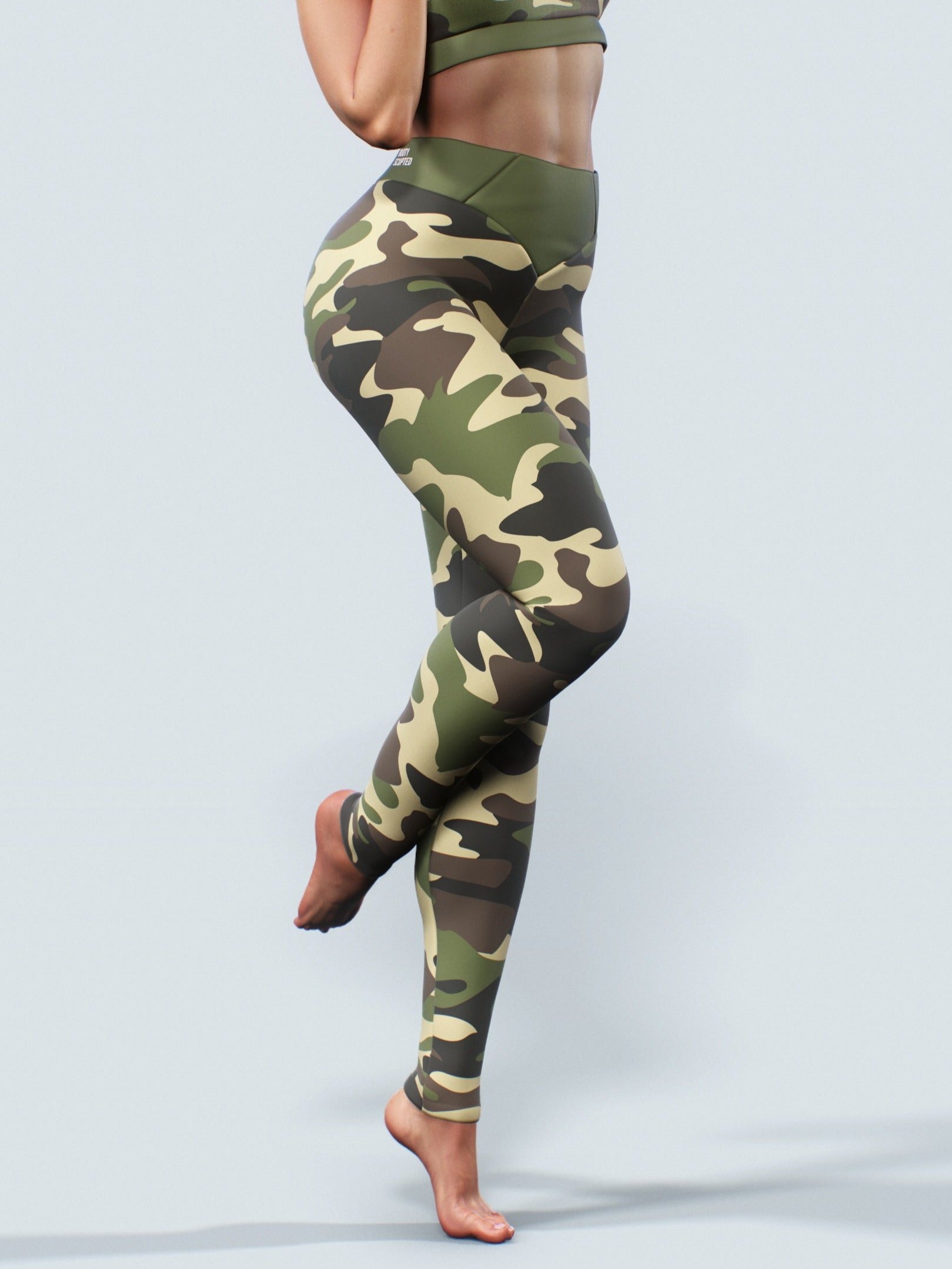 Forest Camo Leggings-High waisted leggings-bootysculpted