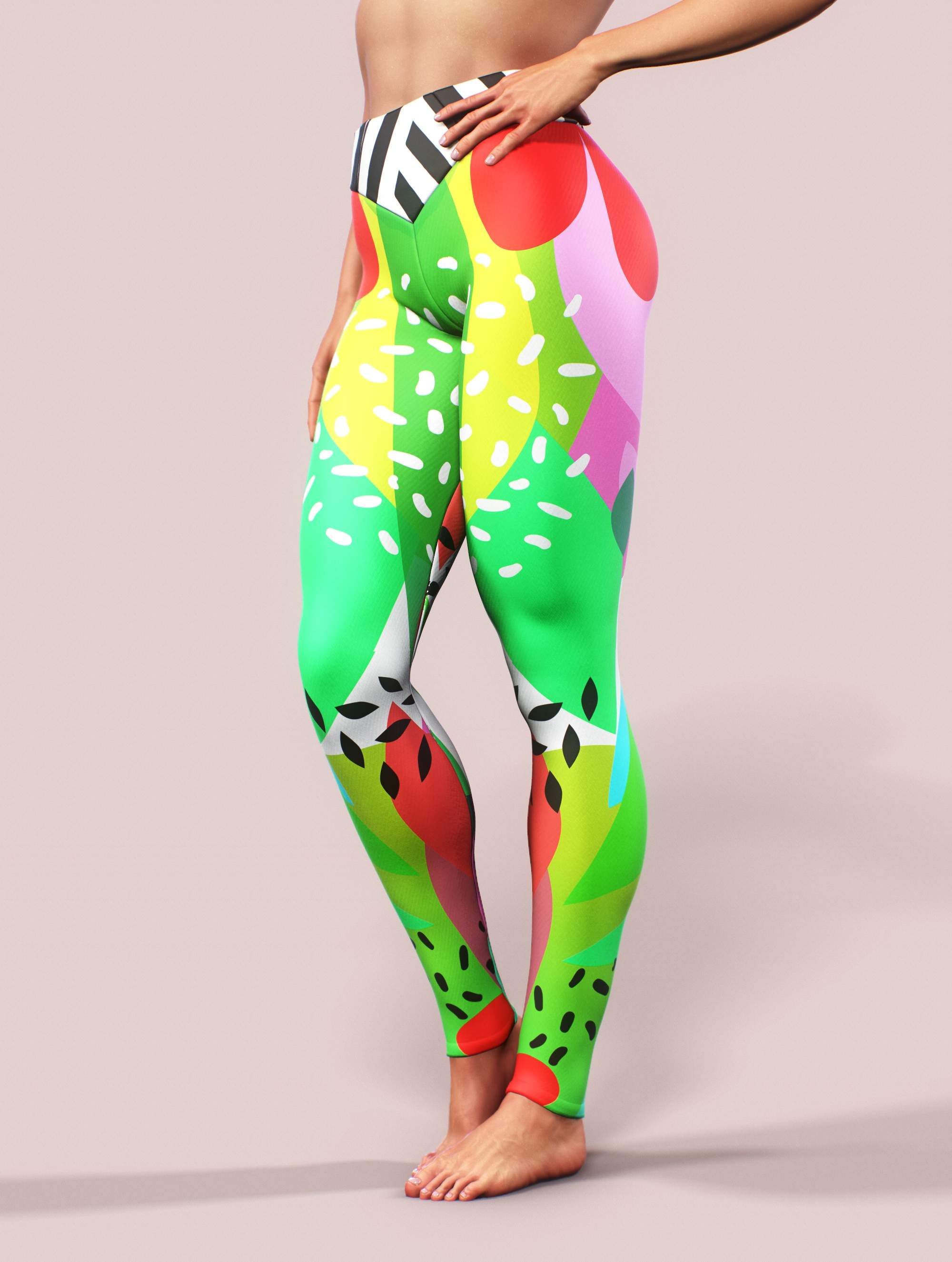 Forest Smoothie Leggings-High waisted leggings-bootysculpted
