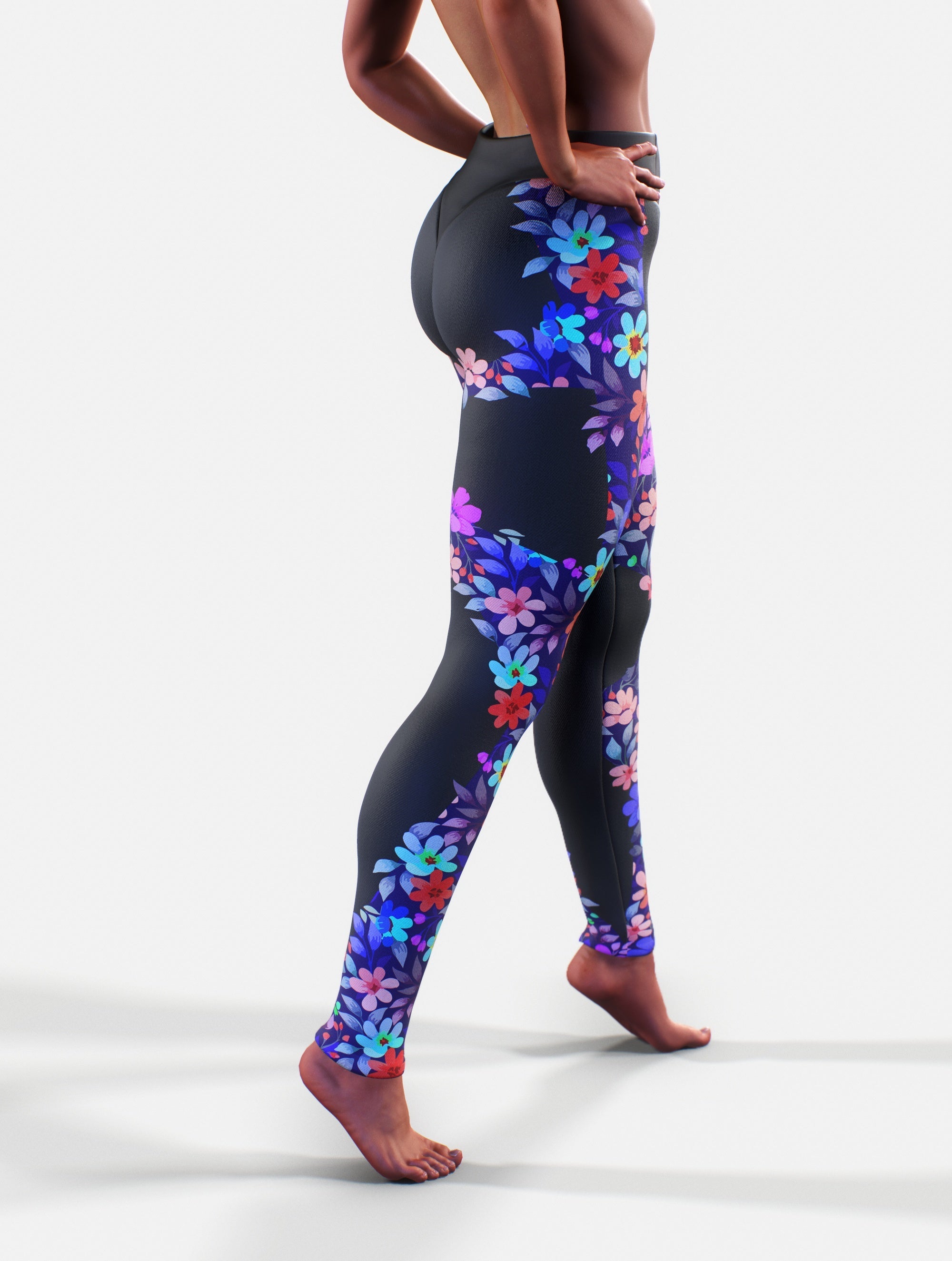 Fresh Flowers Leggings-High waisted leggings-bootysculpted