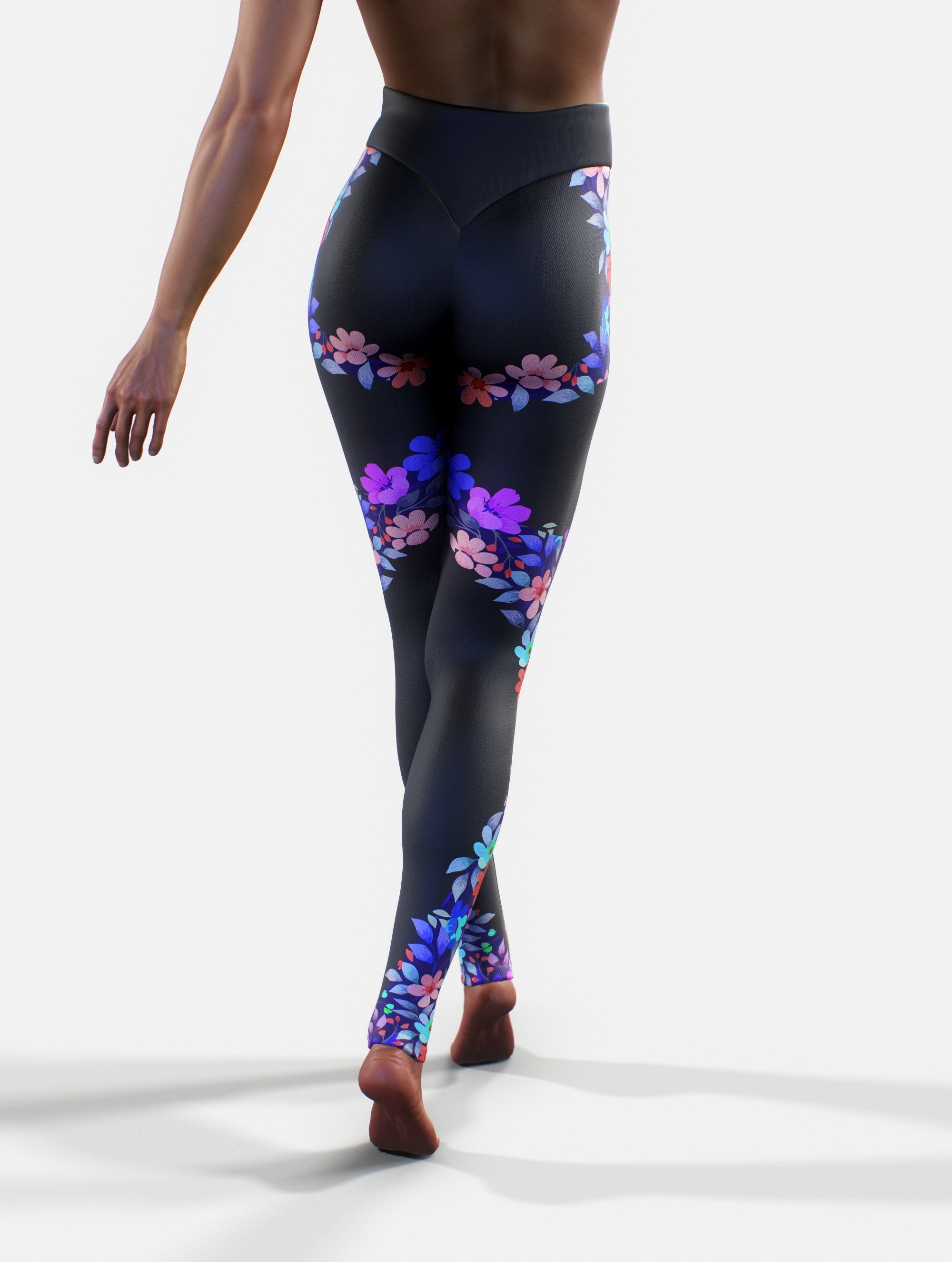 Fresh Flowers Leggings-High waisted leggings-bootysculpted