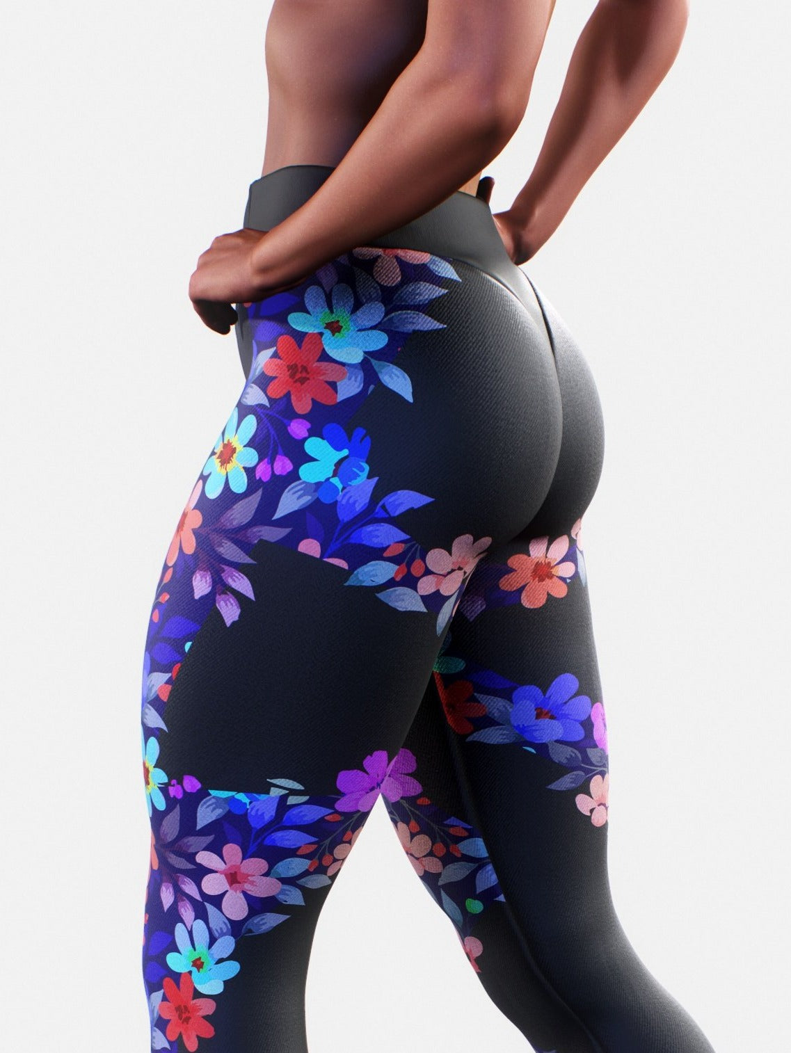 Fresh Flowers Leggings-High waisted leggings-bootysculpted
