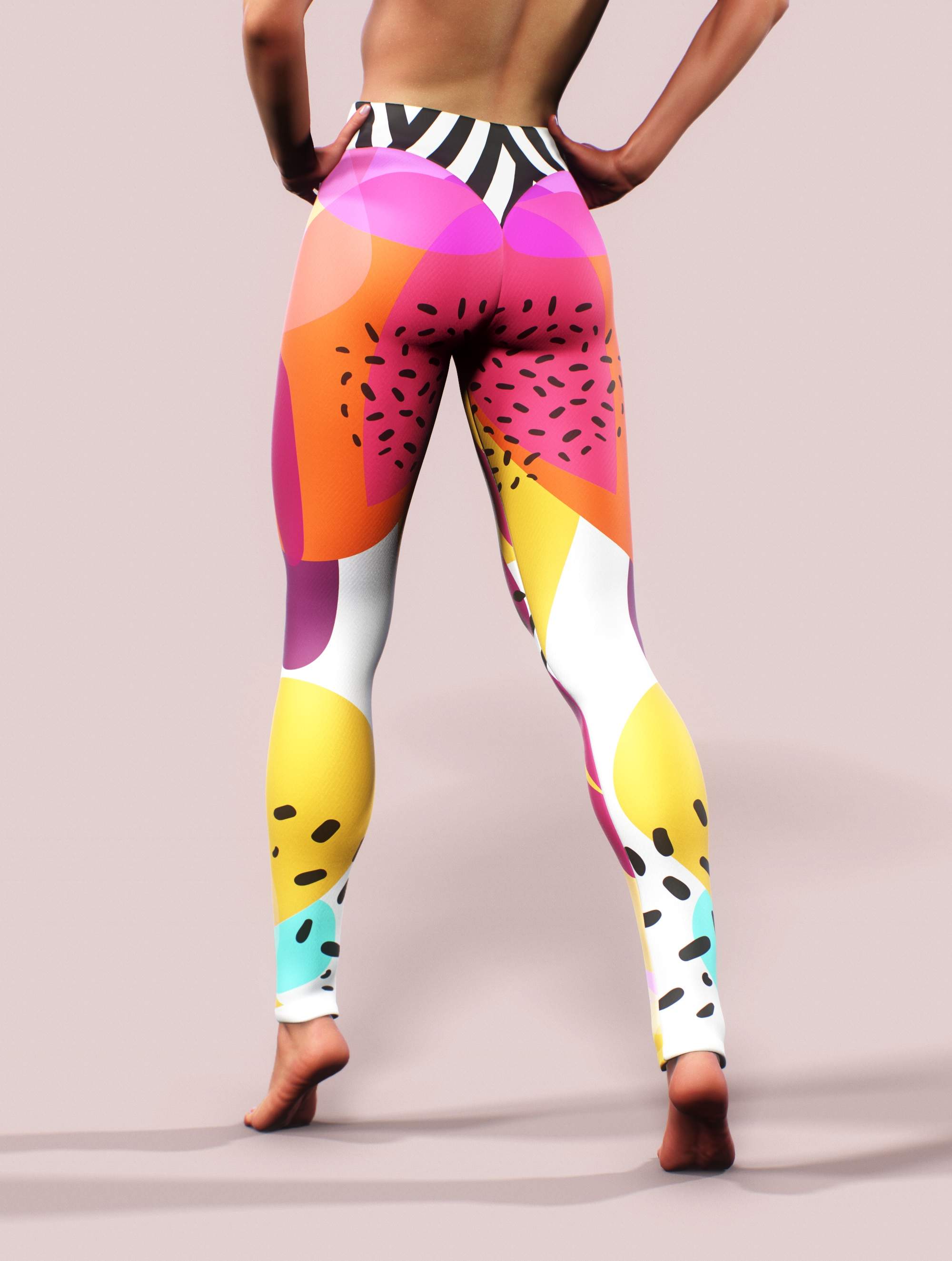 Fruity Smoothie Yoga Pants-High waisted leggings-bootysculpted