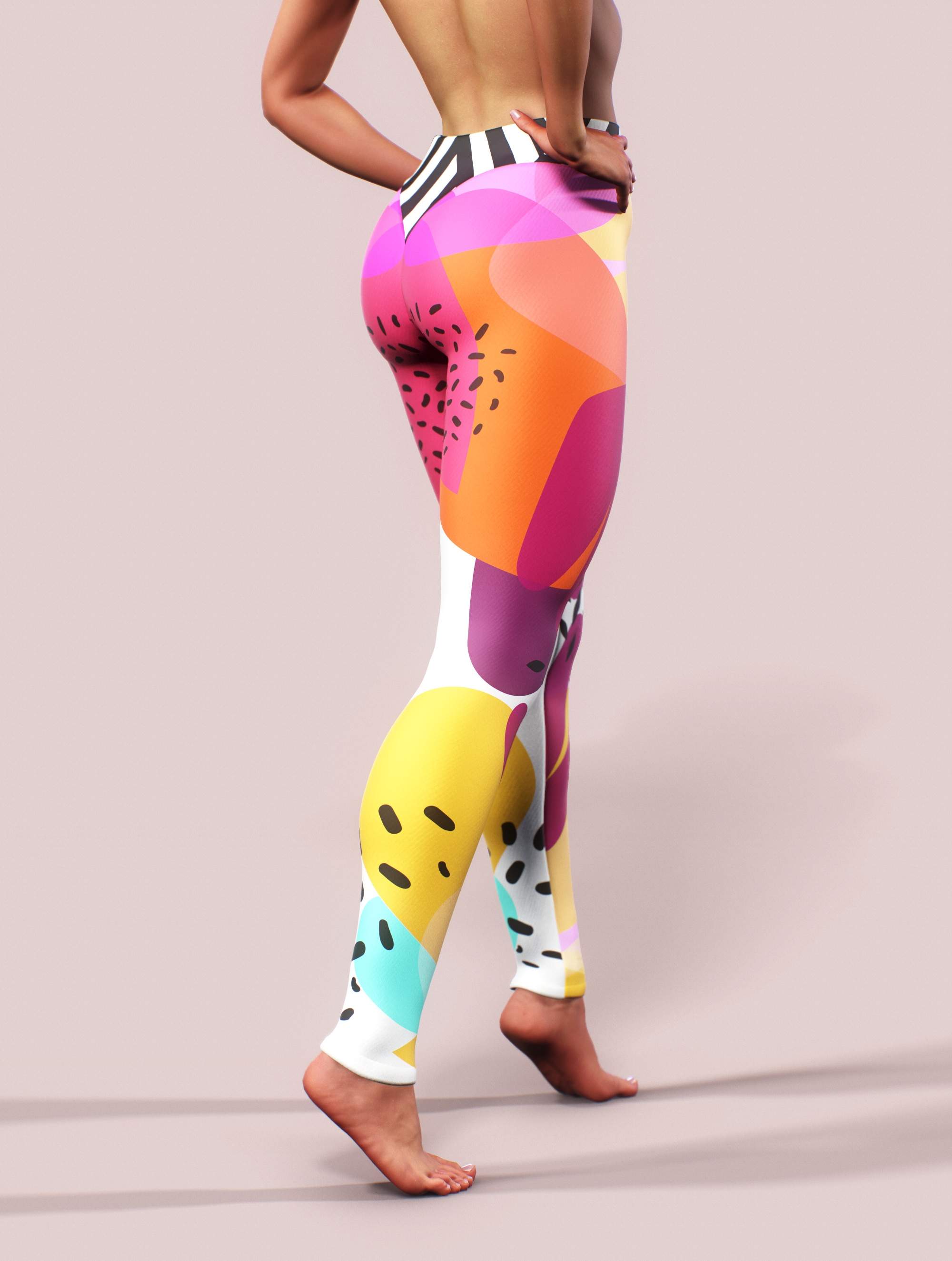 Fruity Smoothie Yoga Pants-High waisted leggings-bootysculpted
