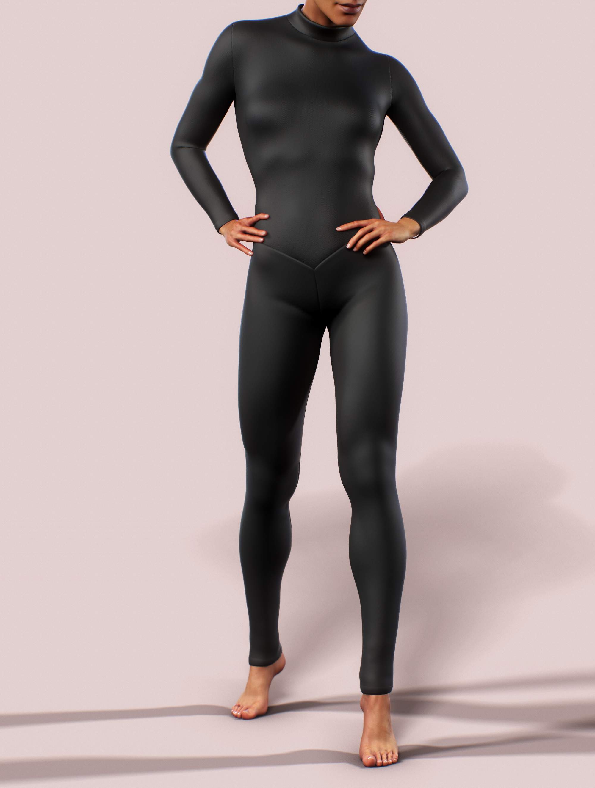 Full Black Workout Unitard-unitard-bootysculpted
