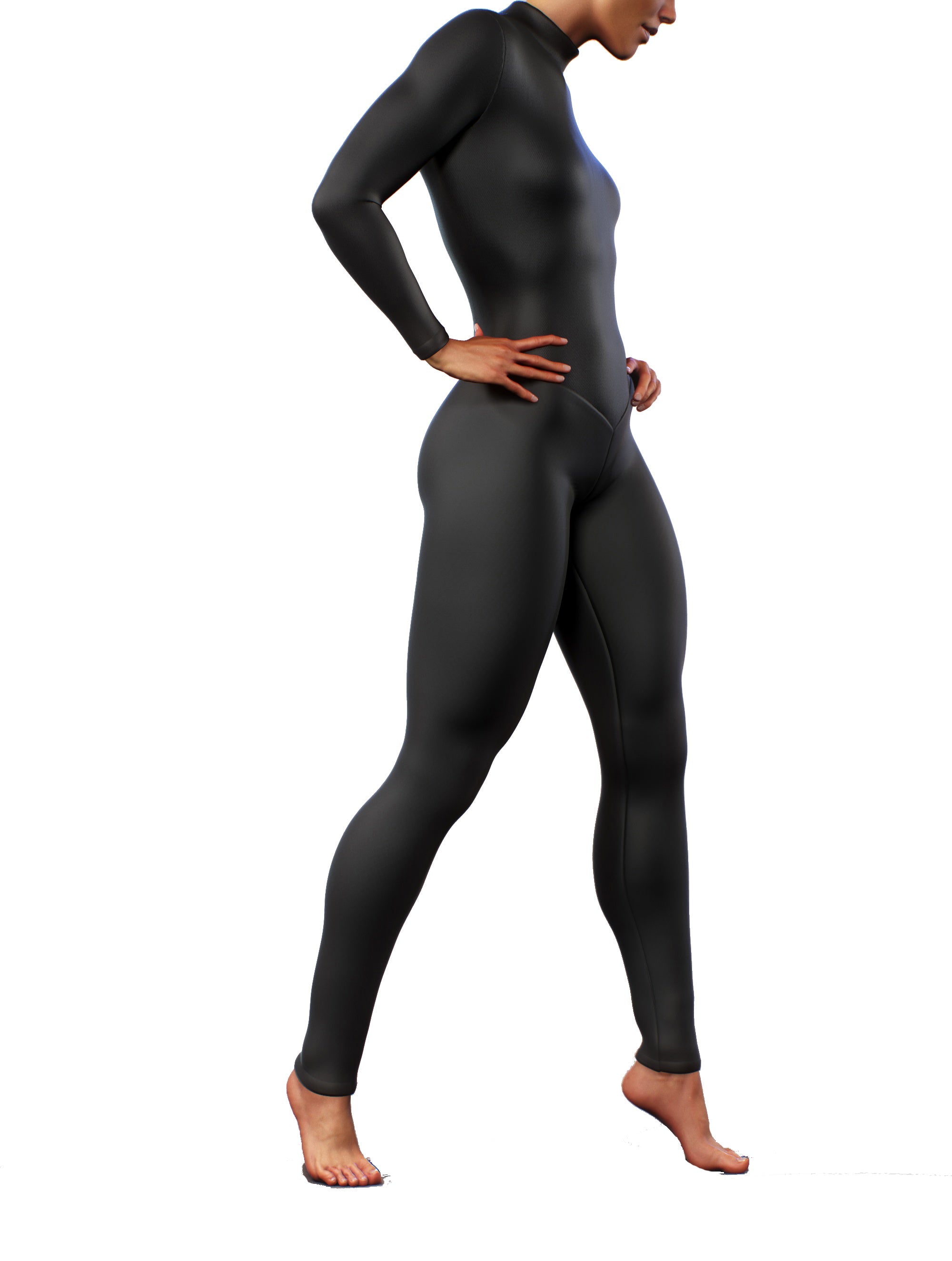 Full Black Workout Unitard-unitard-bootysculpted