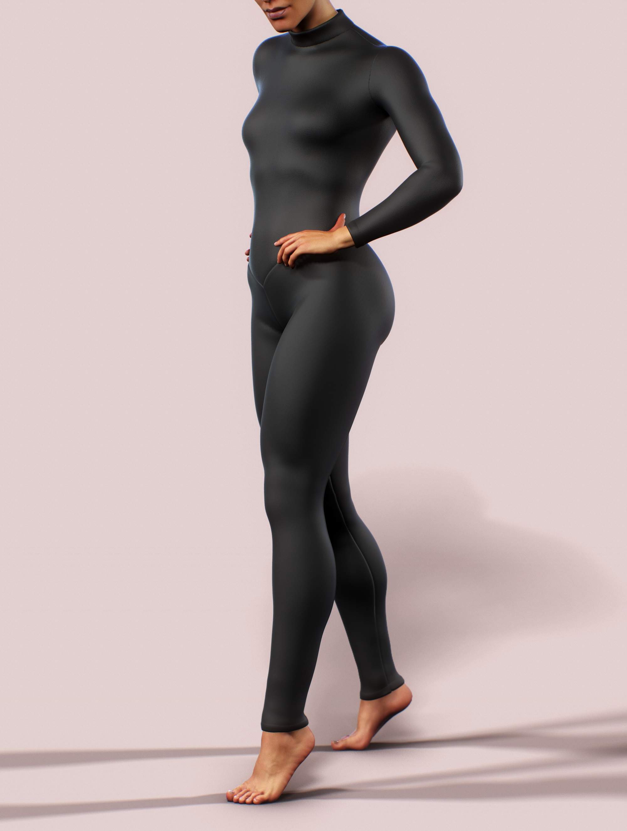 Full Black Workout Unitard-unitard-bootysculpted