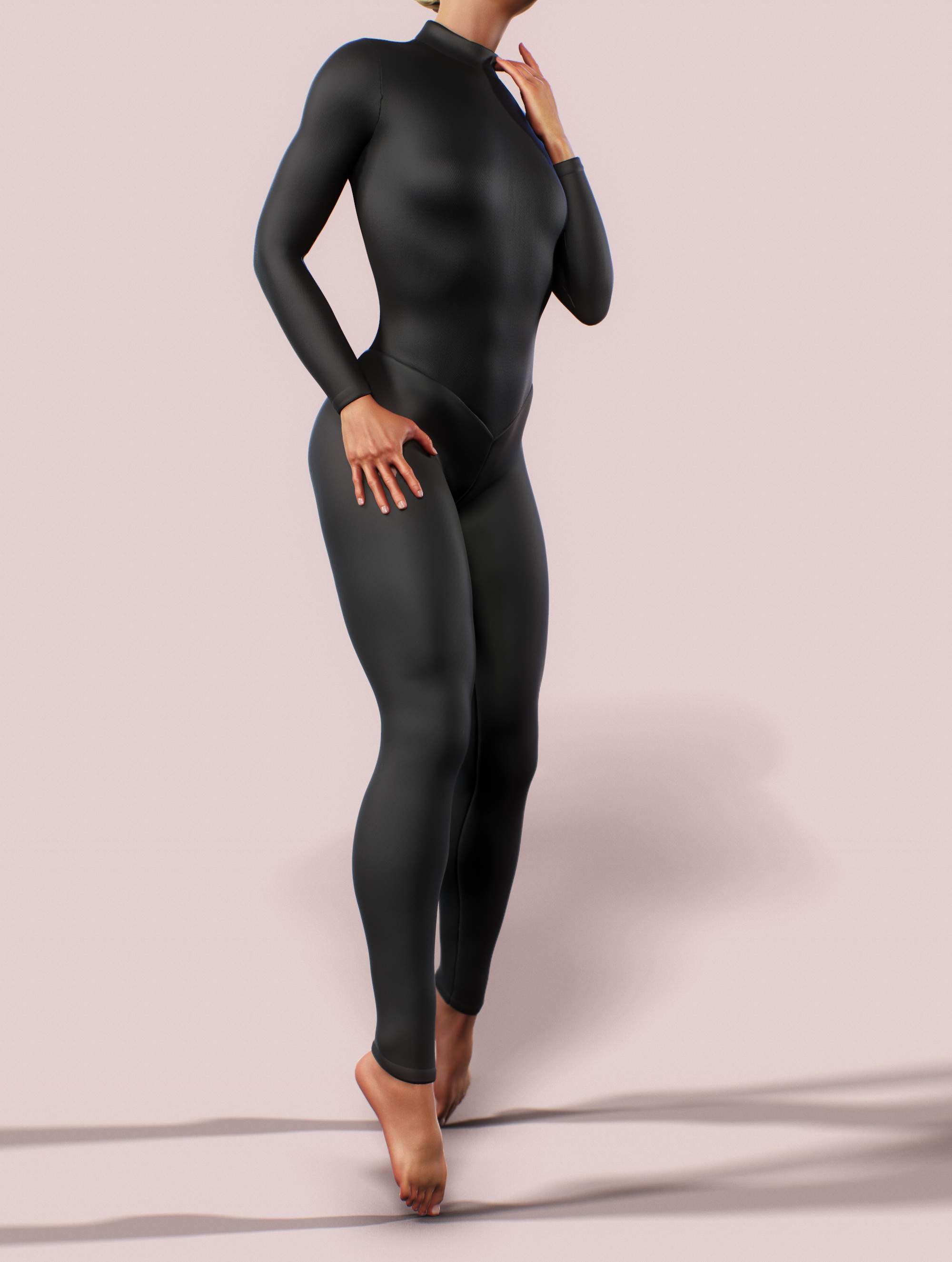 Full Black Workout Unitard-unitard-bootysculpted