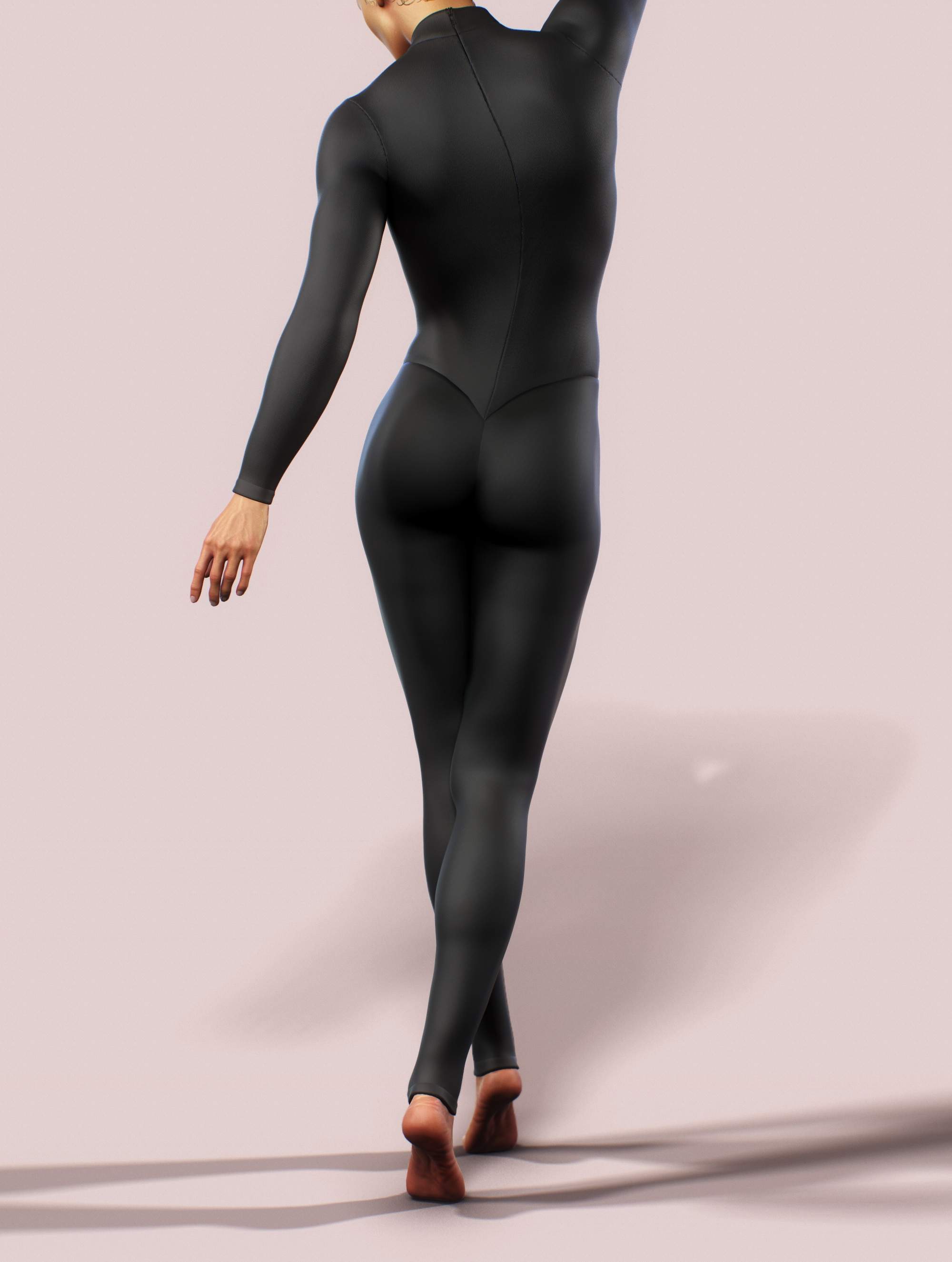 Full Black Workout Unitard-unitard-bootysculpted