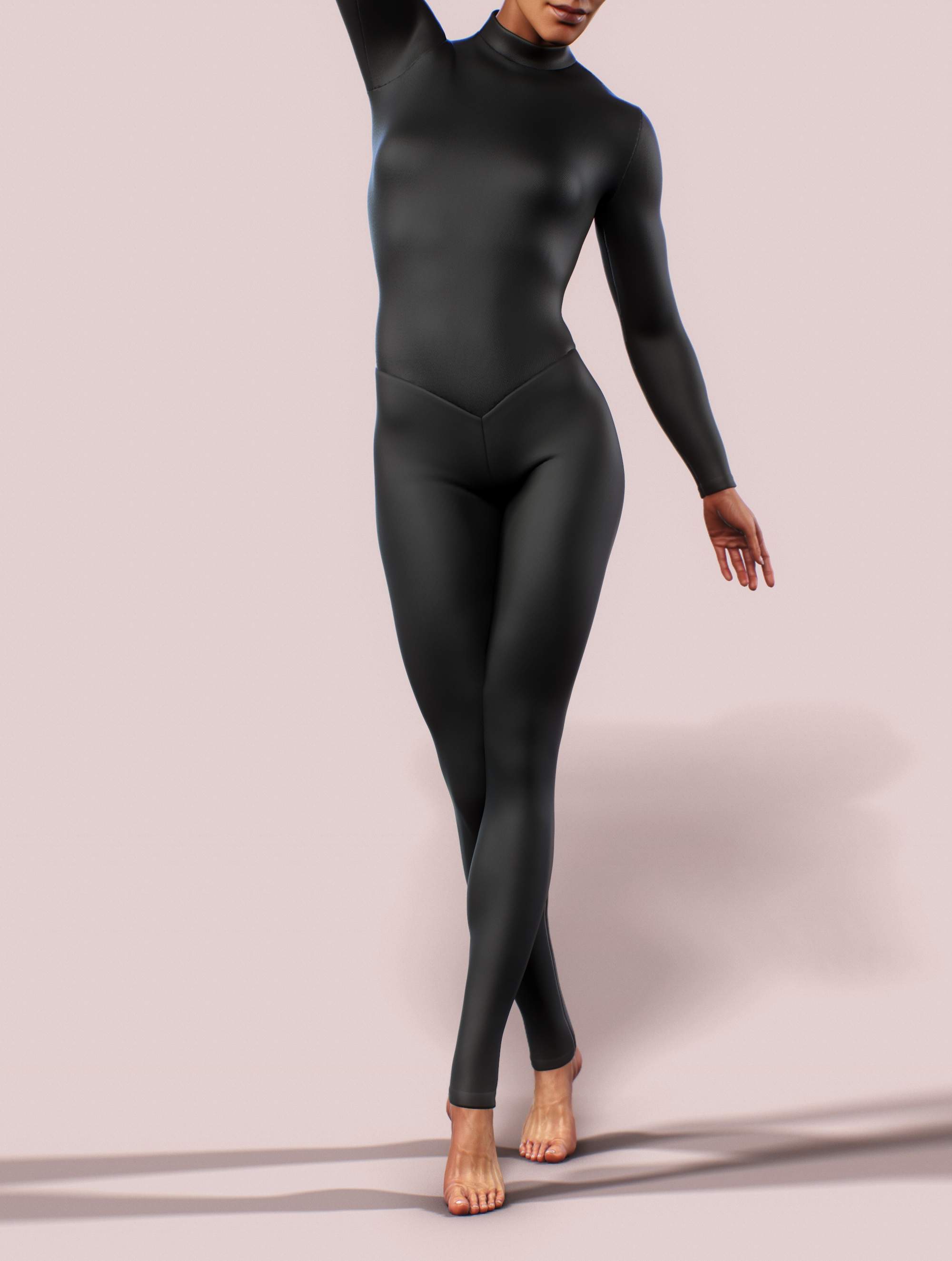 Full Black Workout Unitard-unitard-bootysculpted
