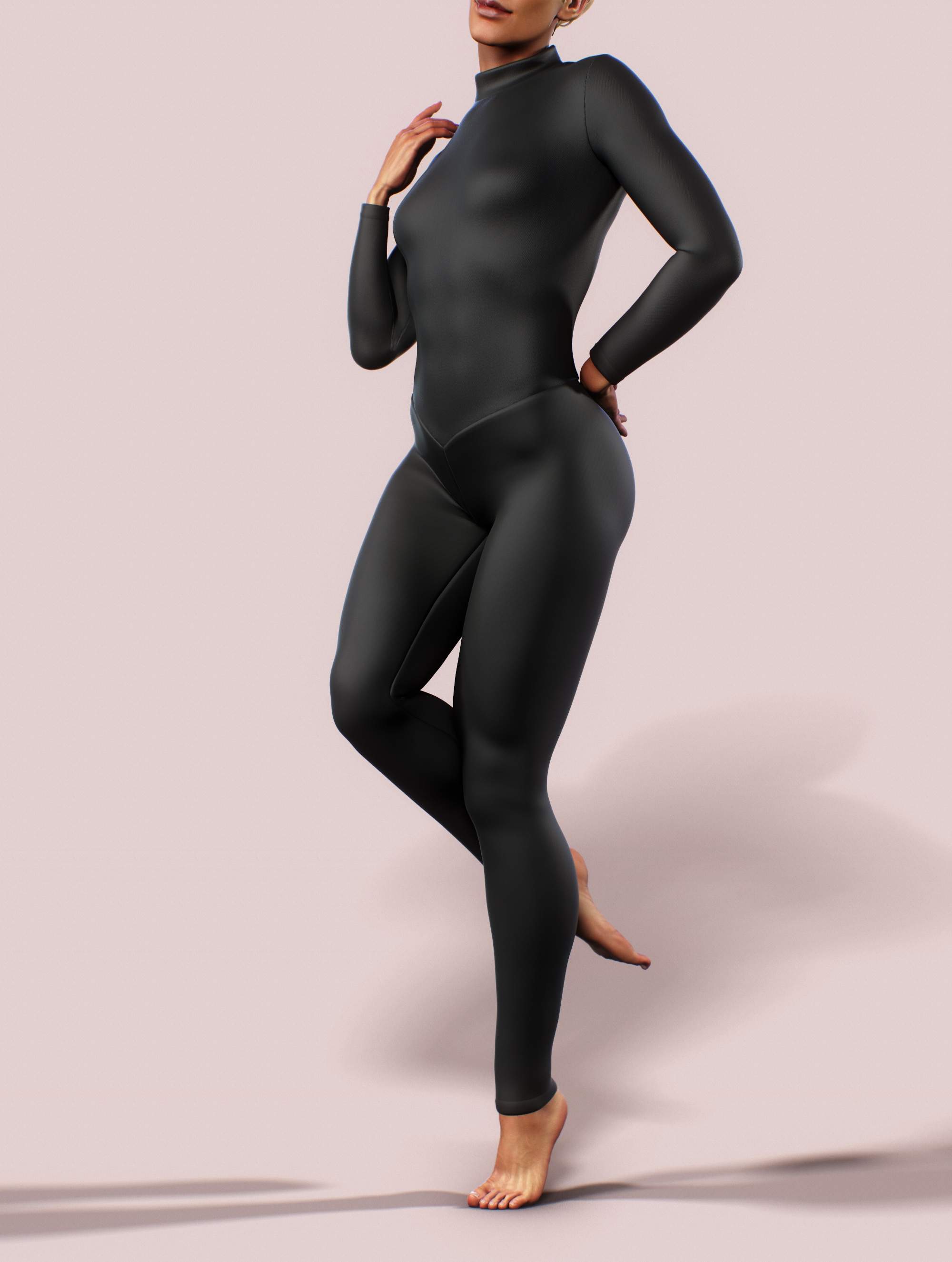Full Black Workout Unitard-unitard-bootysculpted