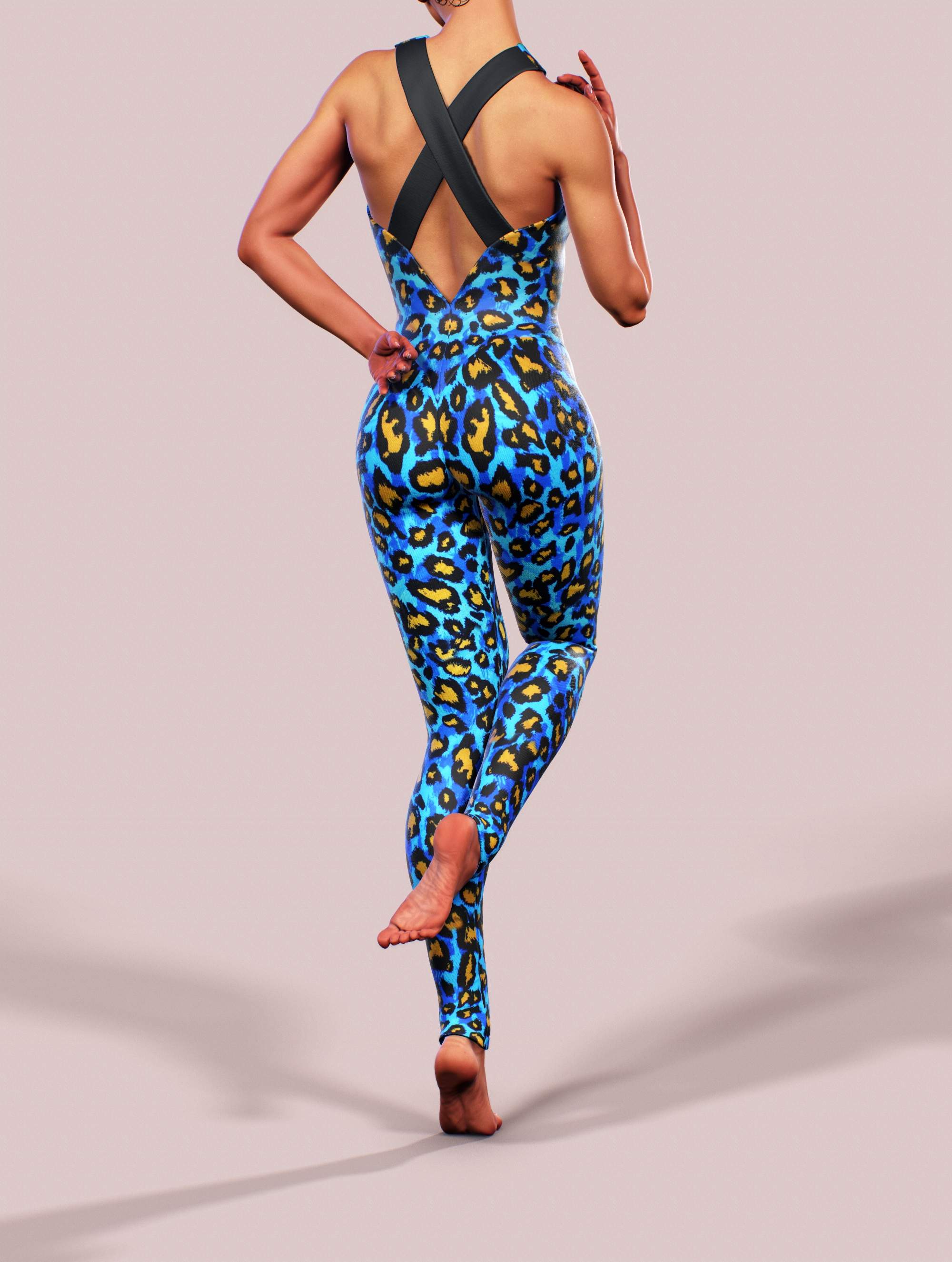 Funky Leopard Gym Bodysuit-unitard-bootysculpted