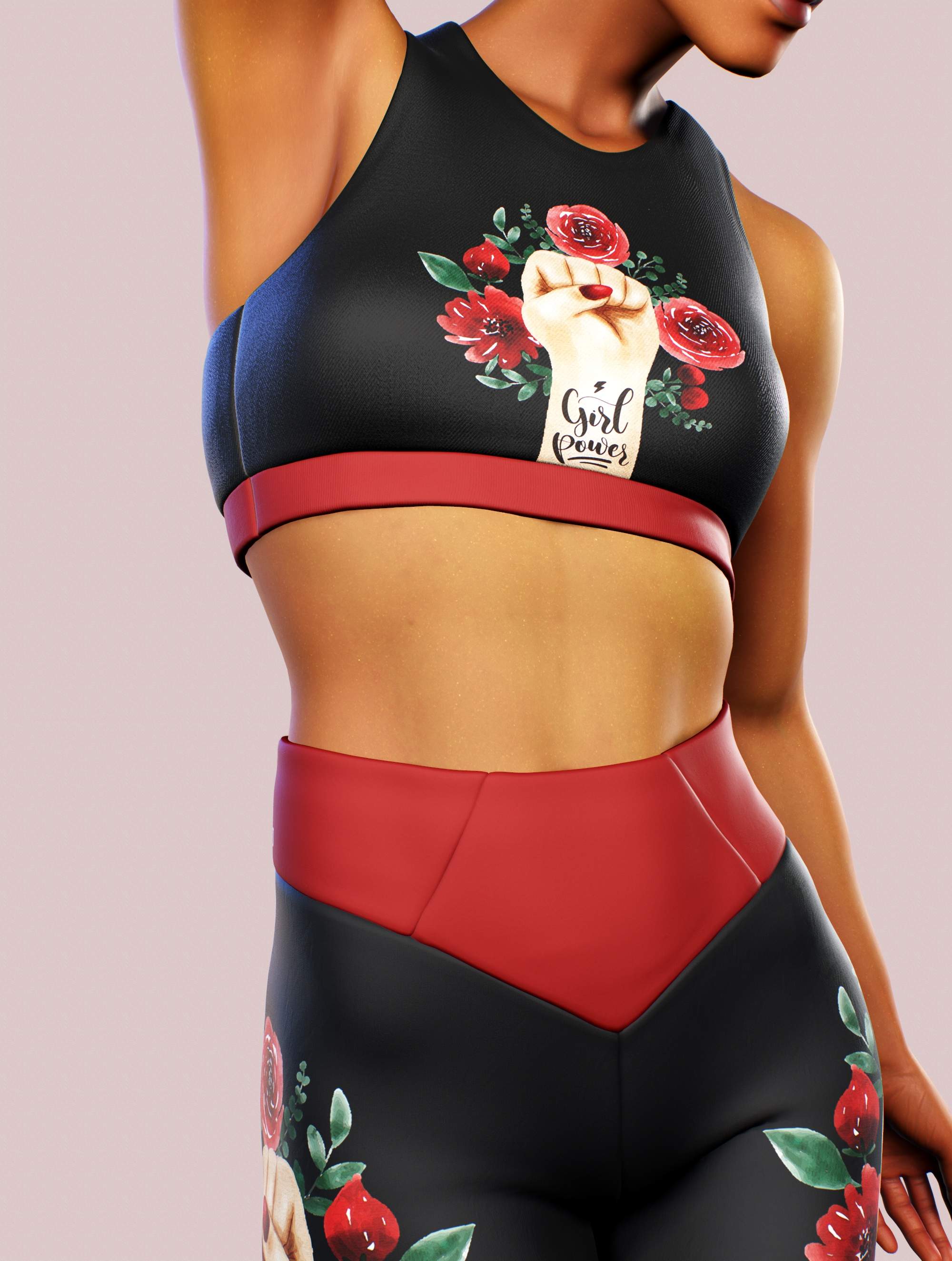 Girl Power Sports Bra-Sports bra-bootysculpted
