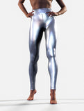 Glossy Silver Leggings-High waisted leggings-bootysculpted