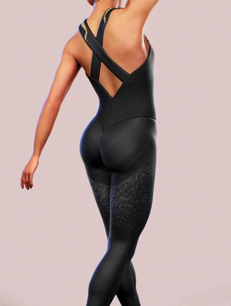 Golden Feathers Black Catsuit-unitard-bootysculpted