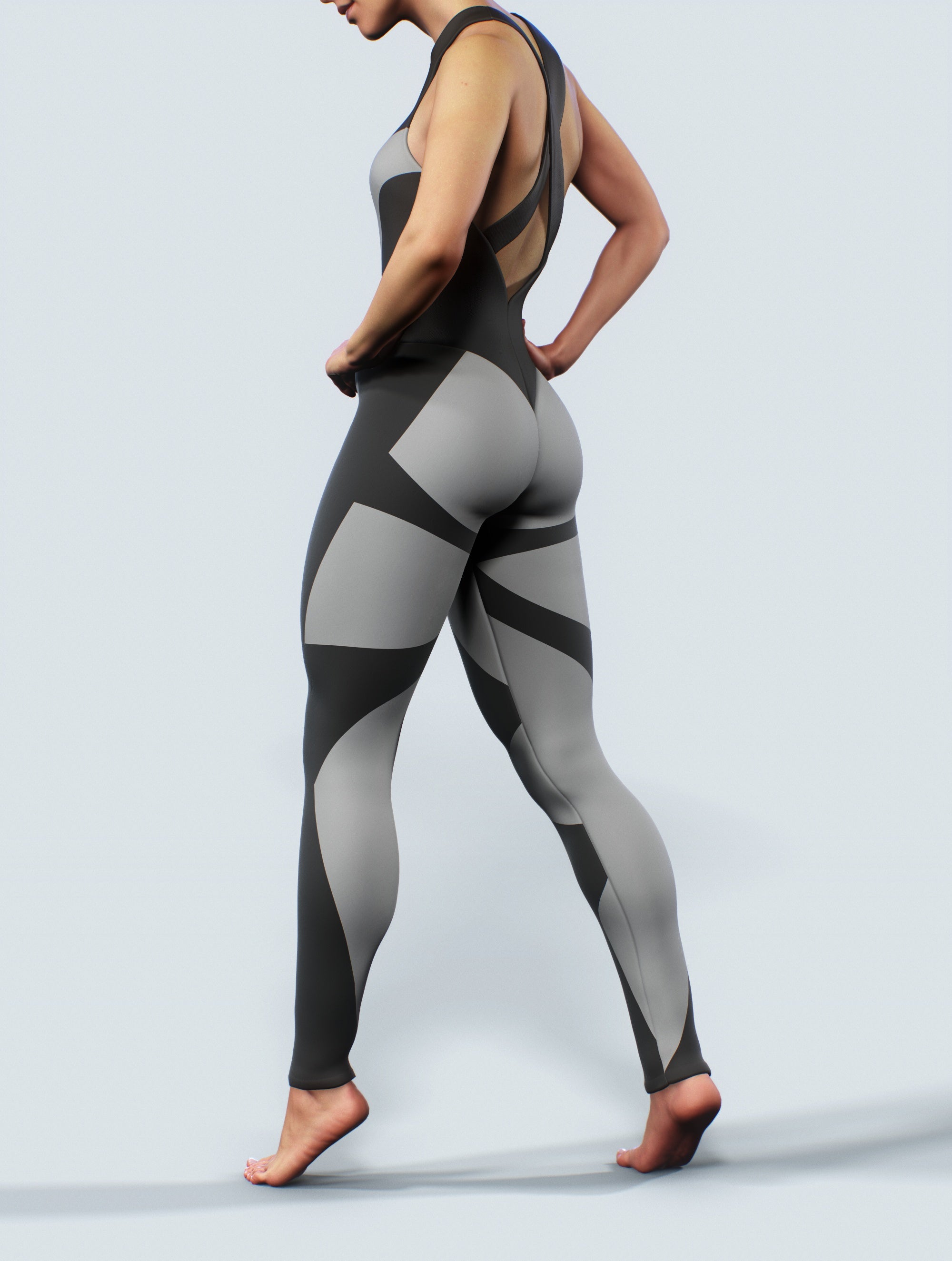 Gray Shaping Bodysuit-unitard-bootysculpted