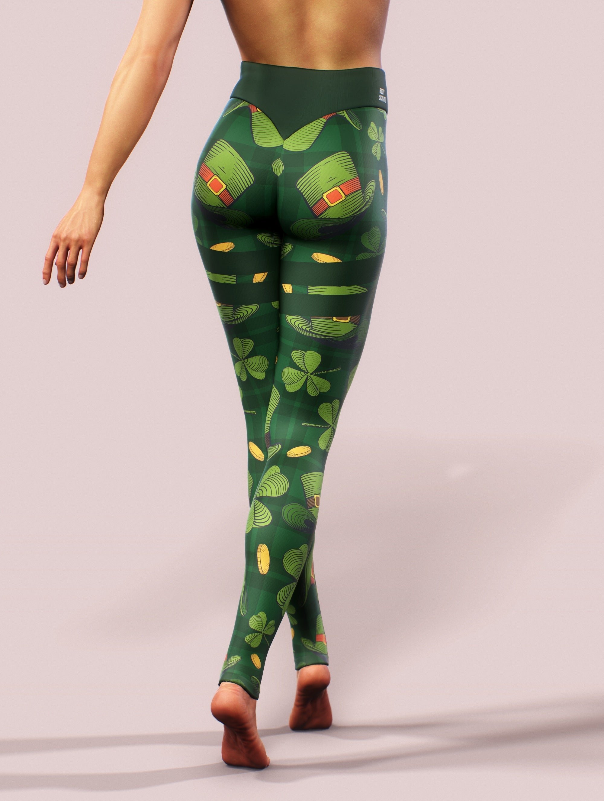 Irish Luck Leggings-High waisted leggings-bootysculpted