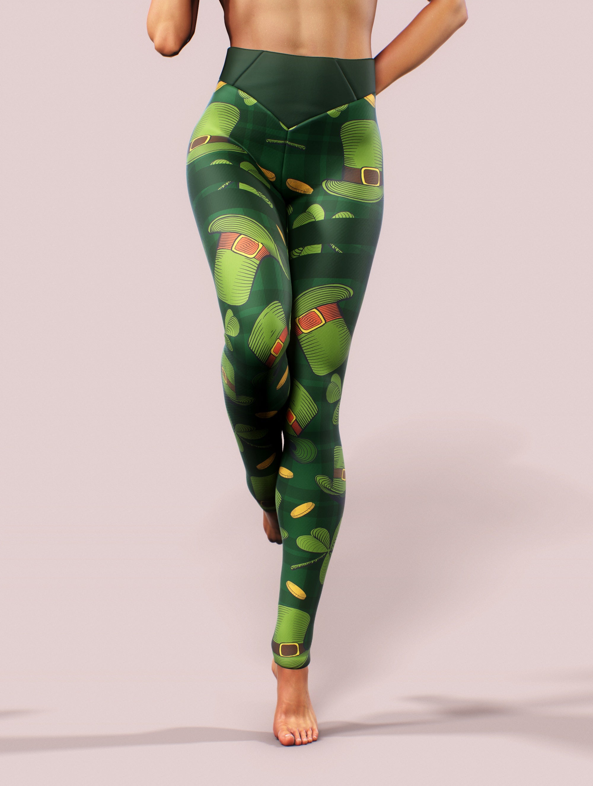 Irish Luck Leggings-High waisted leggings-bootysculpted