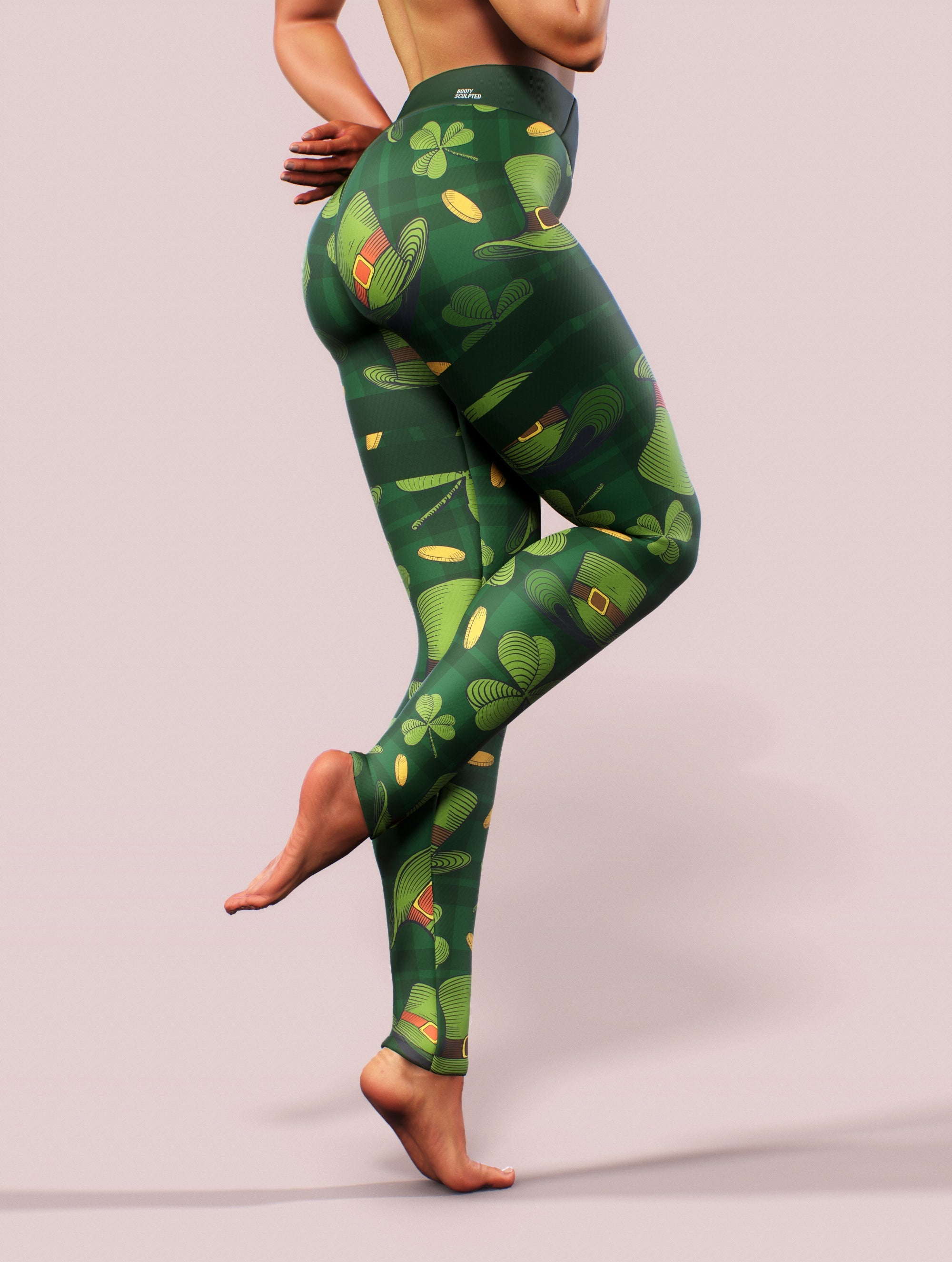 Irish Luck Leggings-High waisted leggings-bootysculpted