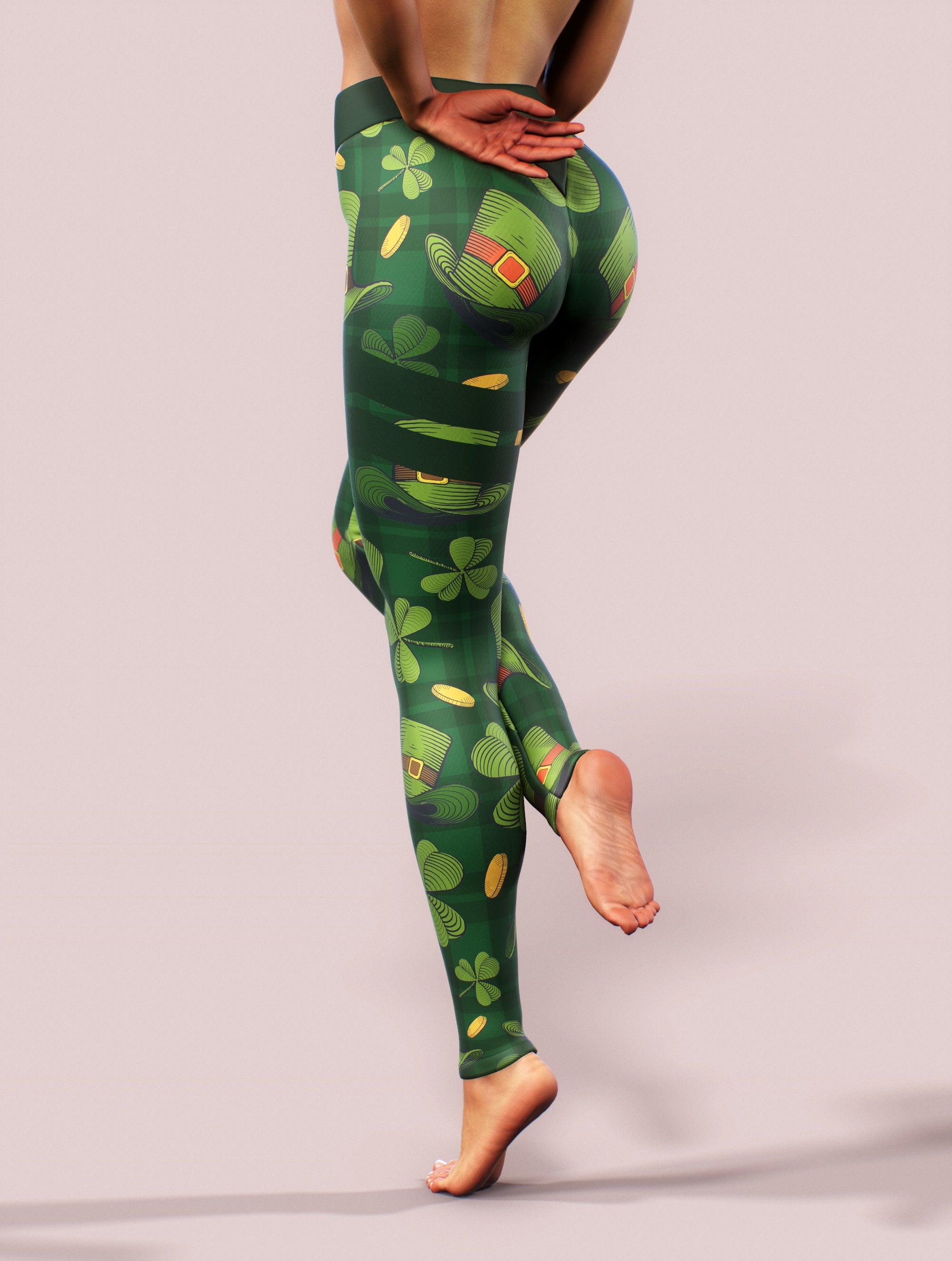 Irish Luck Leggings-High waisted leggings-bootysculpted