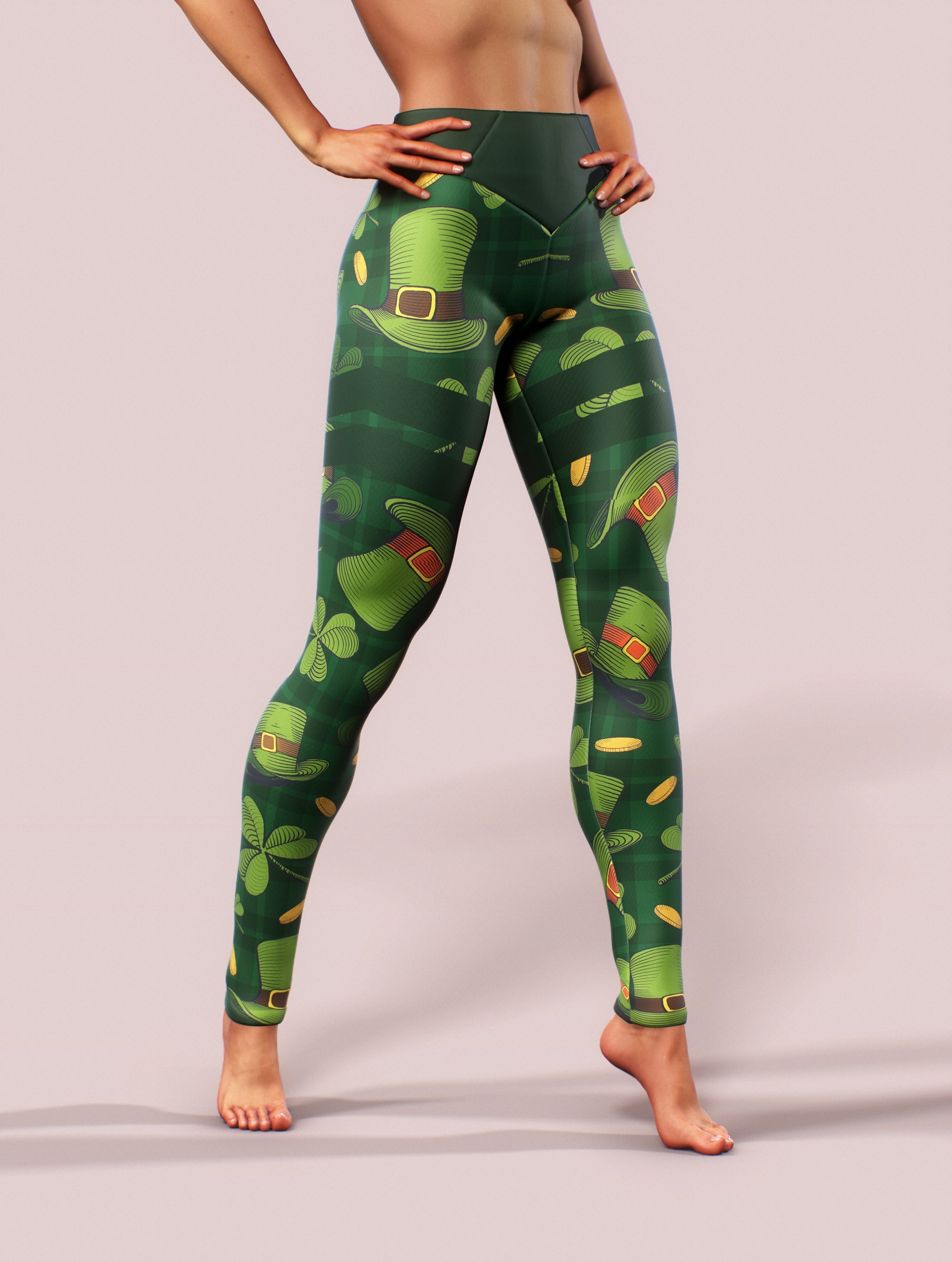 Irish Luck Leggings-High waisted leggings-bootysculpted