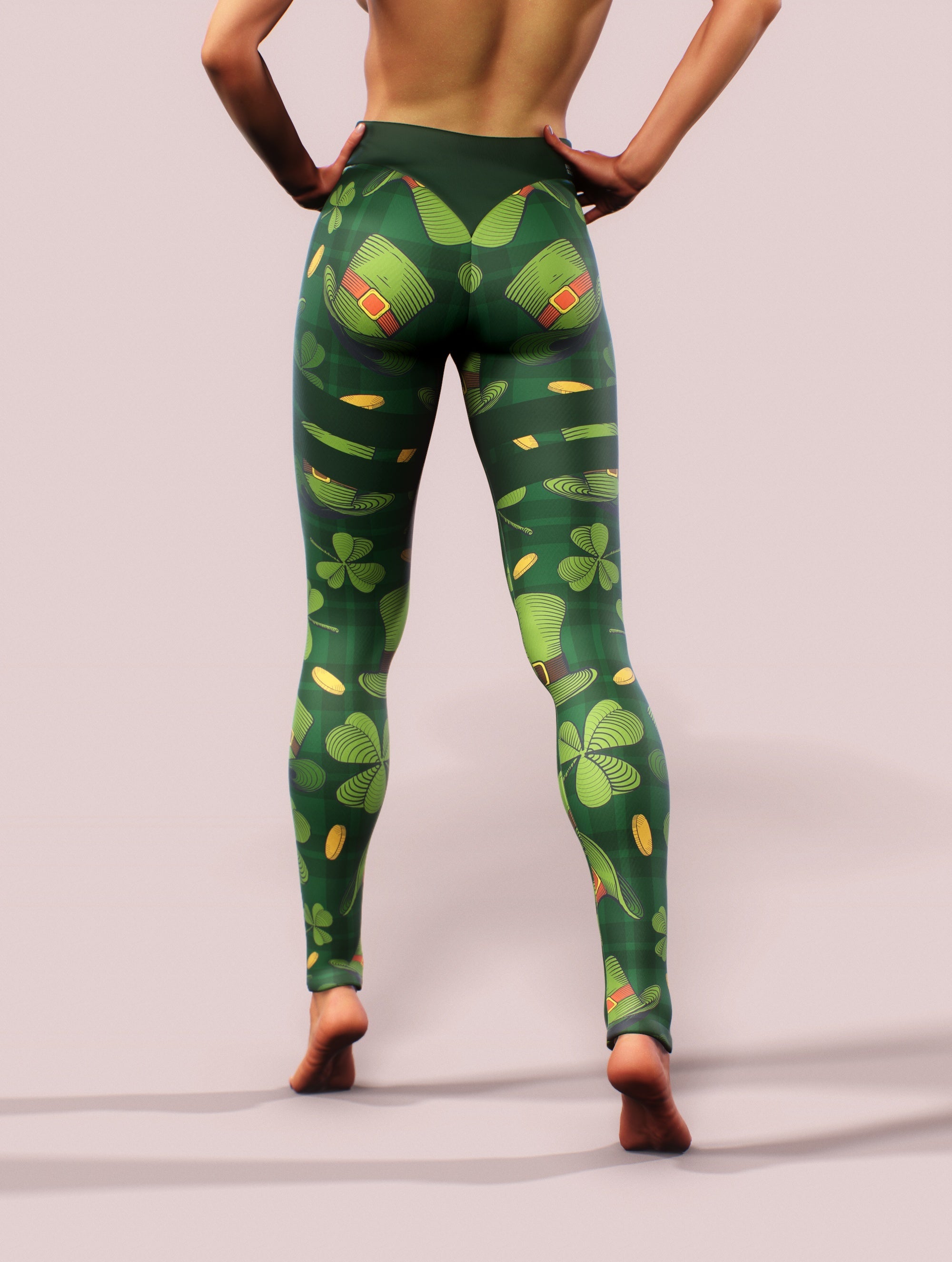 Irish Luck Leggings-High waisted leggings-bootysculpted