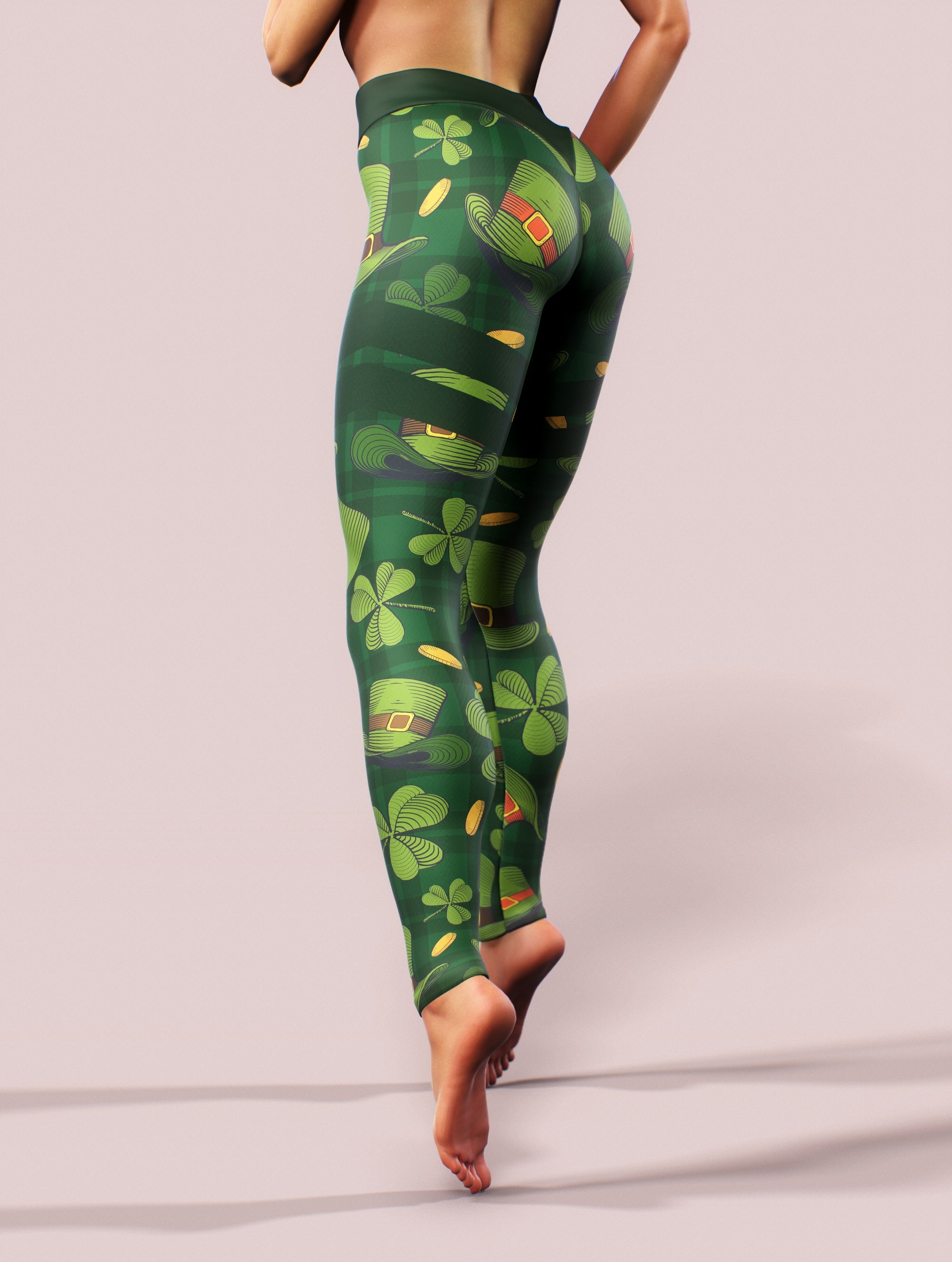 Irish Luck Leggings-High waisted leggings-bootysculpted