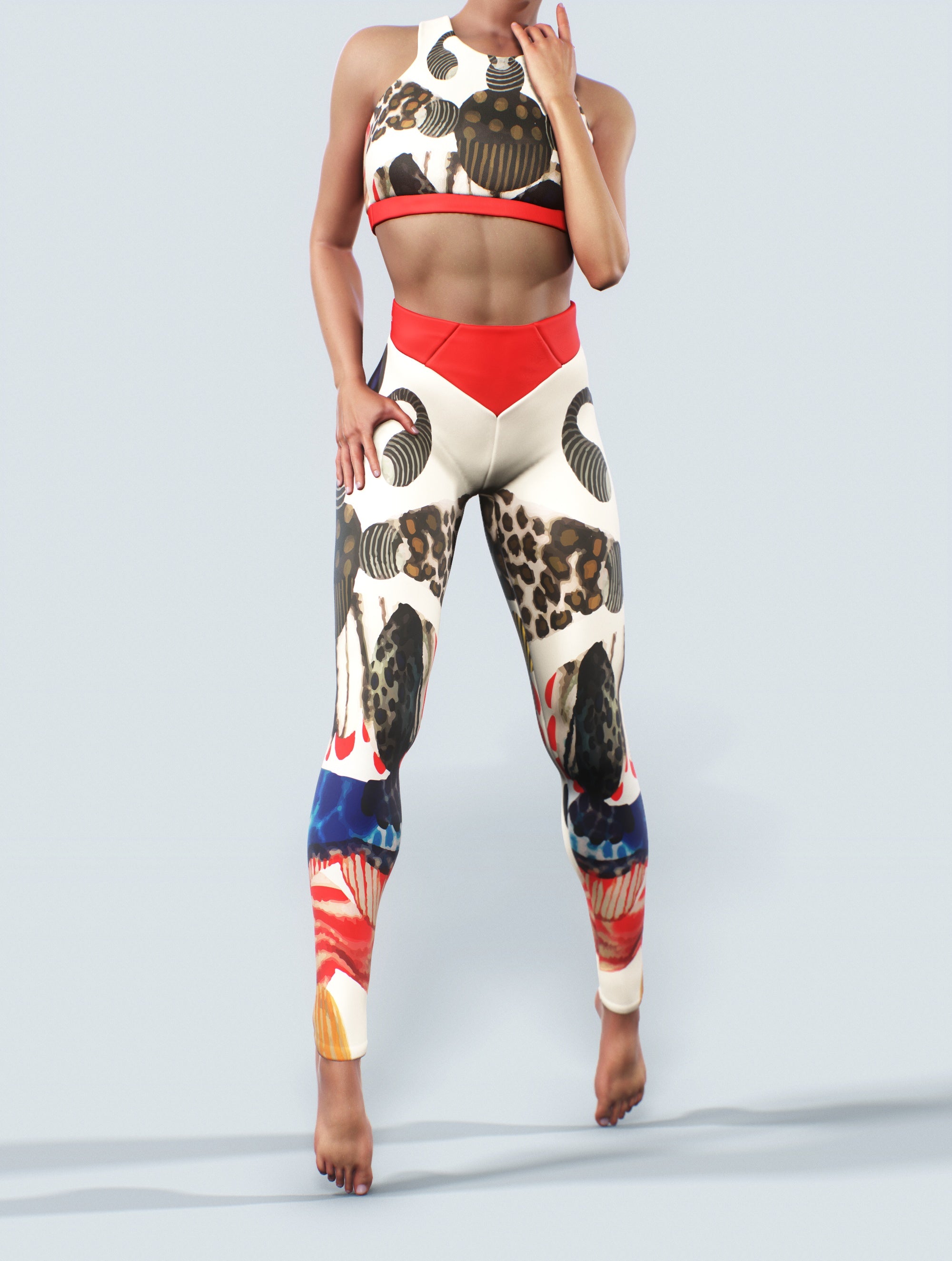 Jabali African Leggings-High waisted leggings-bootysculpted