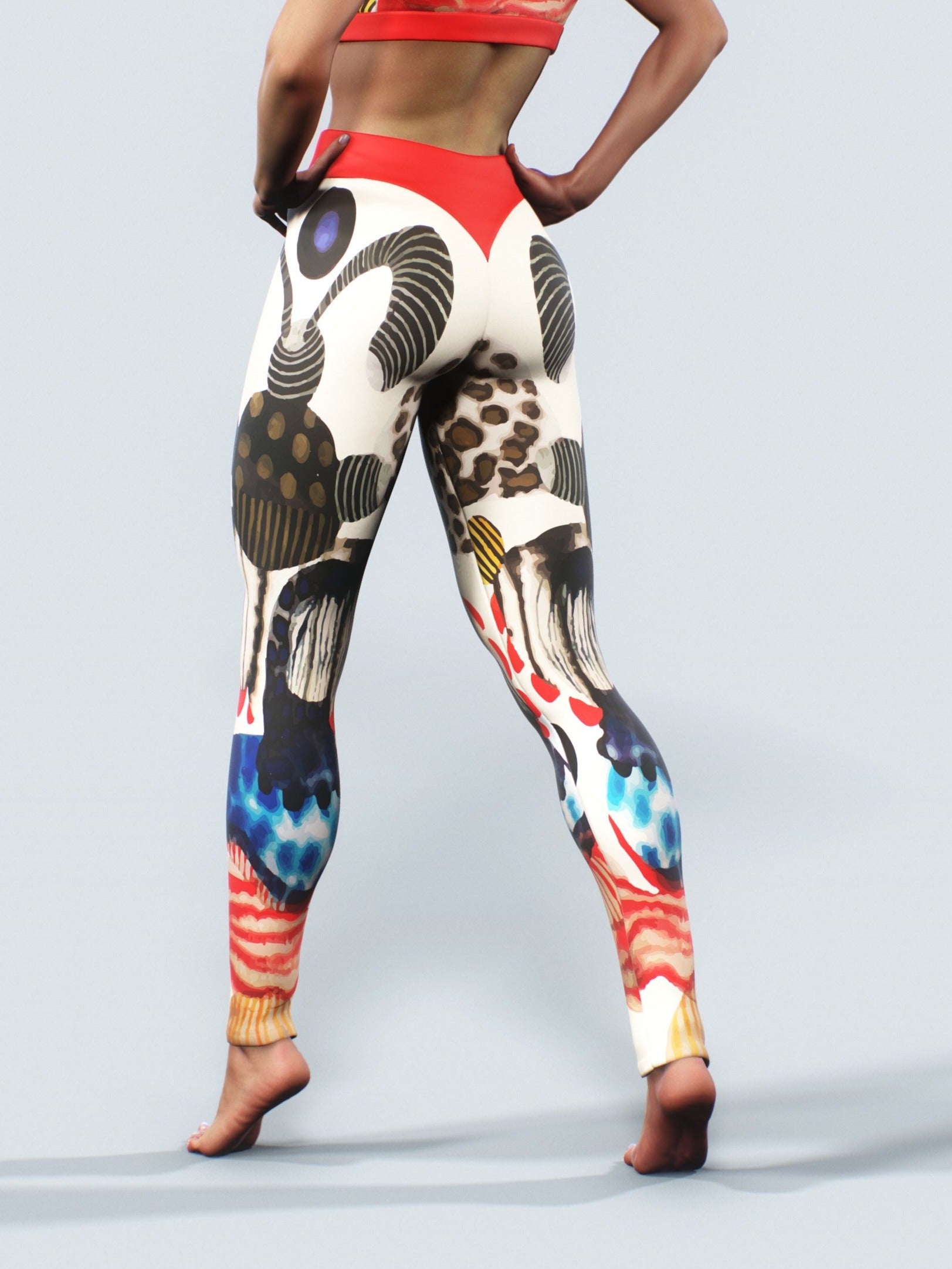 Jabali African Leggings-High waisted leggings-bootysculpted