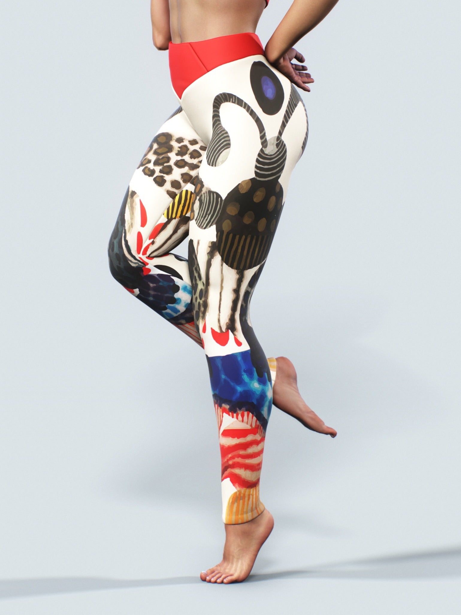 Jabali African Leggings-High waisted leggings-bootysculpted