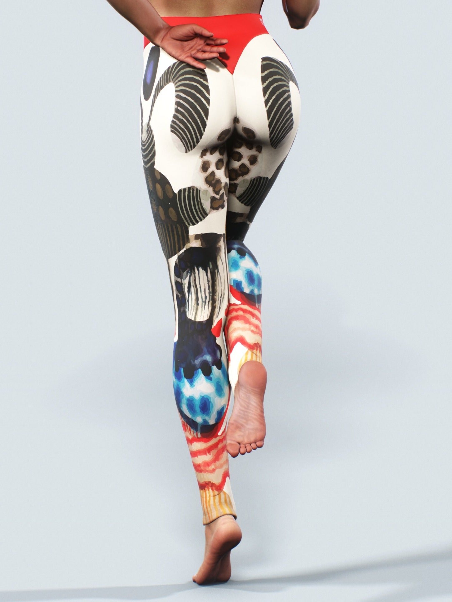 Jabali African Leggings-High waisted leggings-bootysculpted