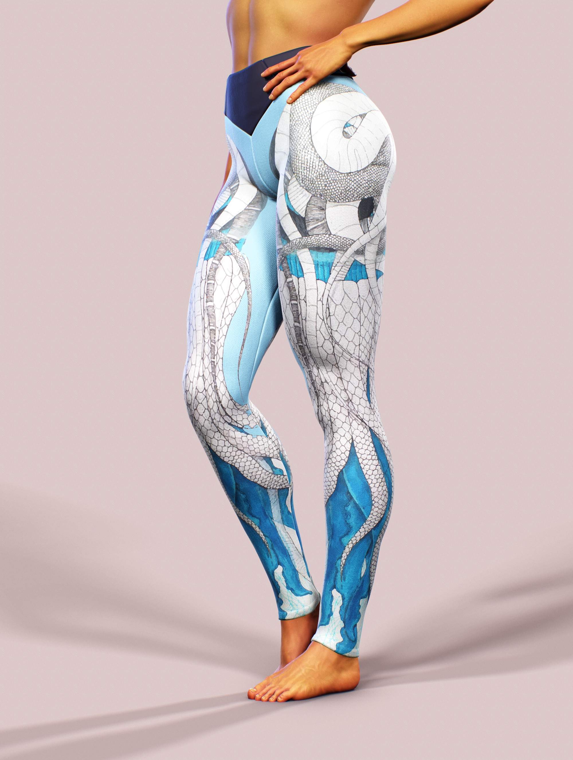 Jellyfish Beauty Yoga Pants-High waisted leggings-bootysculpted