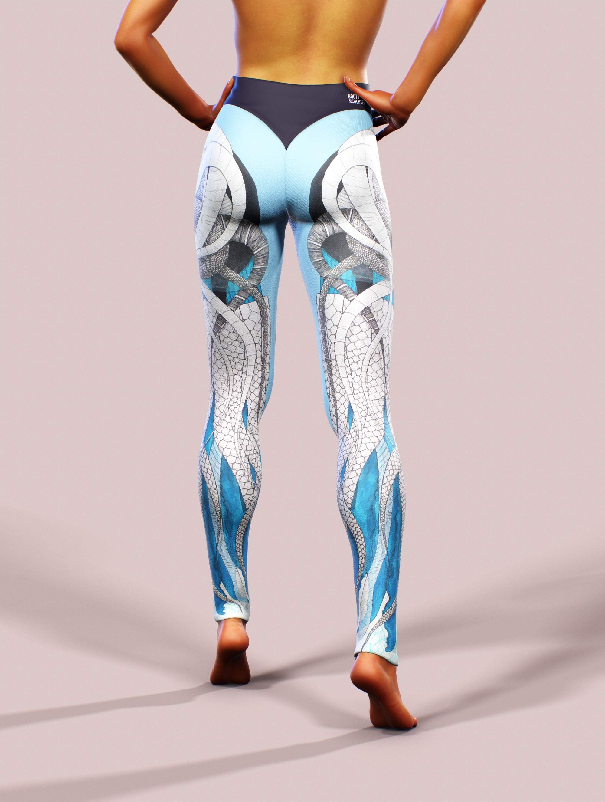 Jellyfish Beauty Yoga Pants-High waisted leggings-bootysculpted