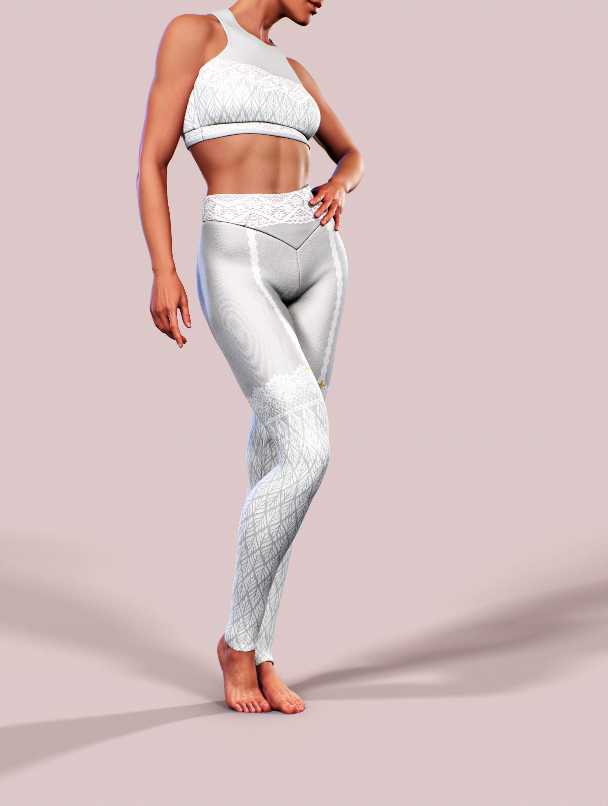 Lace Garter Tights-High waisted leggings-bootysculpted