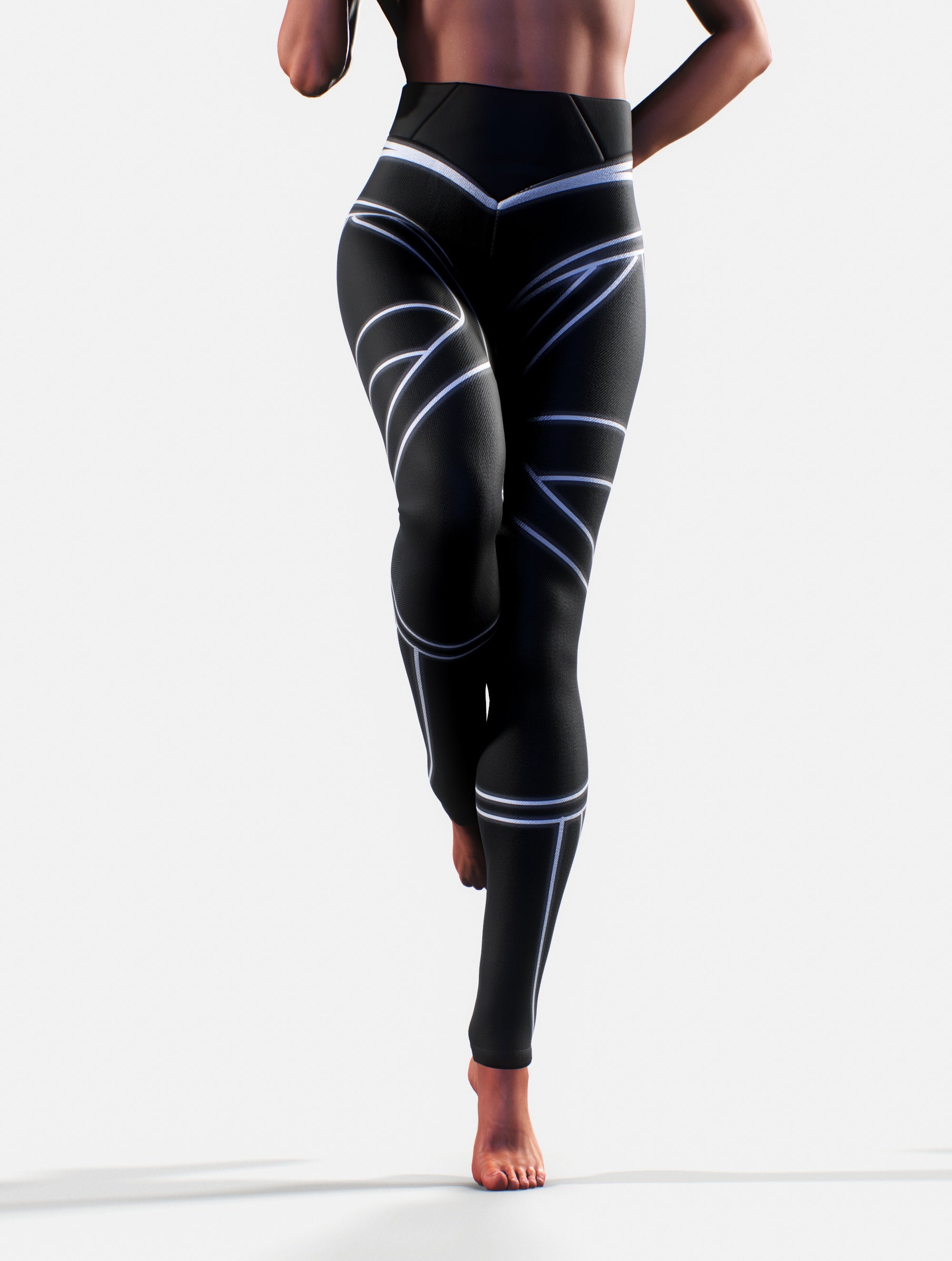 Line Art REShaping Leggings-High waisted leggings-bootysculpted