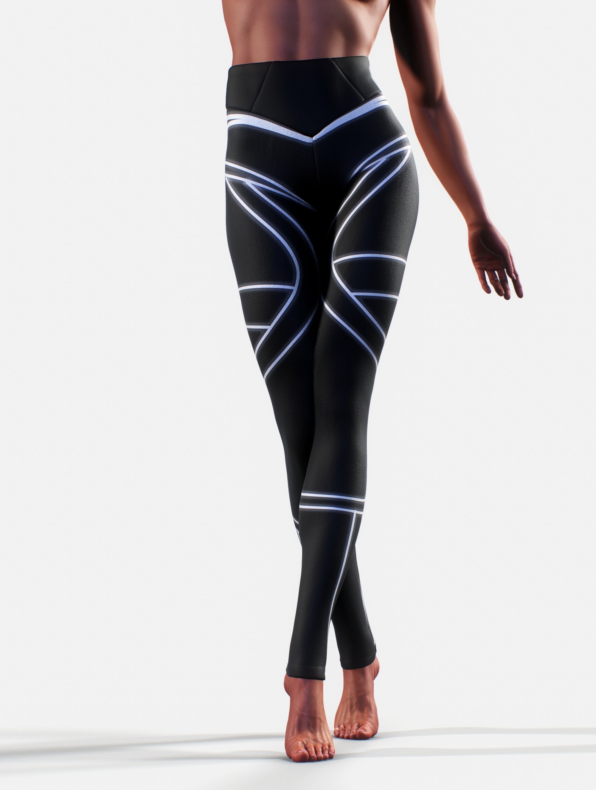Line Art REShaping Leggings-High waisted leggings-bootysculpted