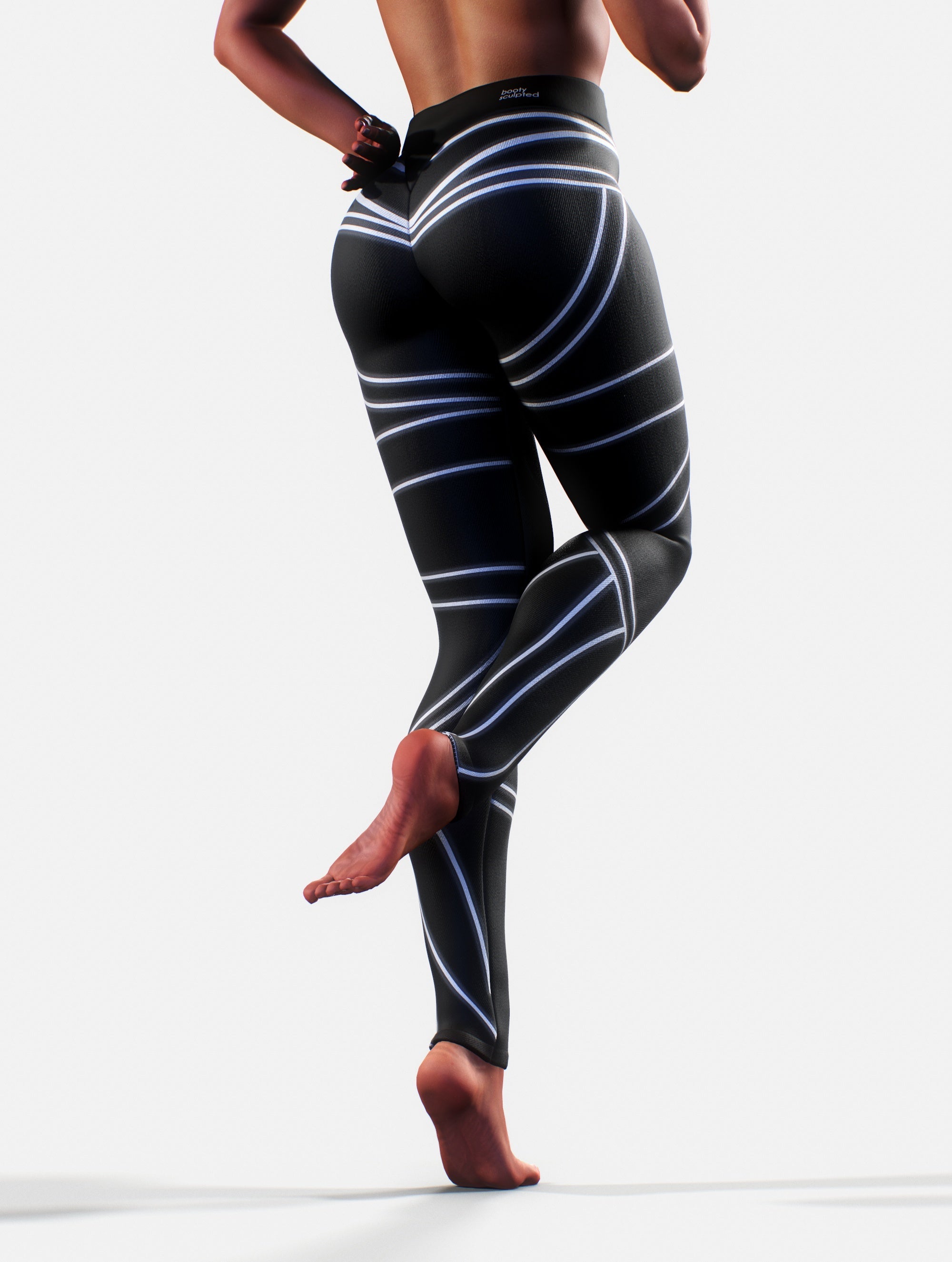 Line Art REShaping Leggings-High waisted leggings-bootysculpted