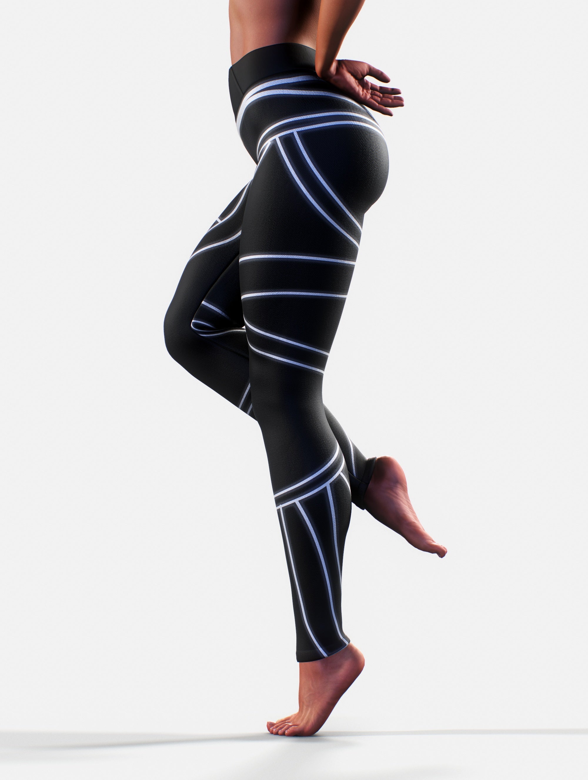 Line Art REShaping Leggings-High waisted leggings-bootysculpted