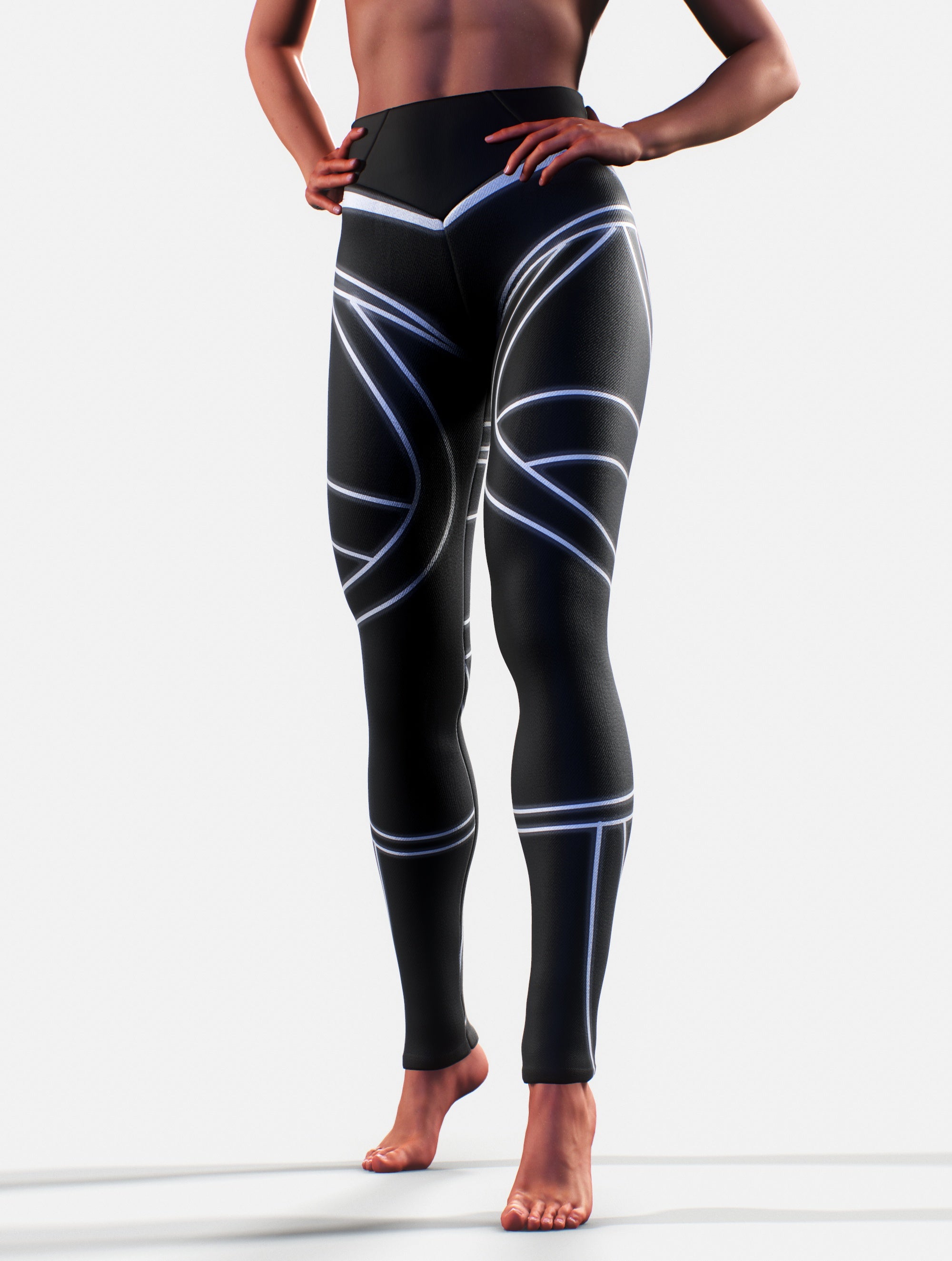 Line Art REShaping Leggings-High waisted leggings-bootysculpted