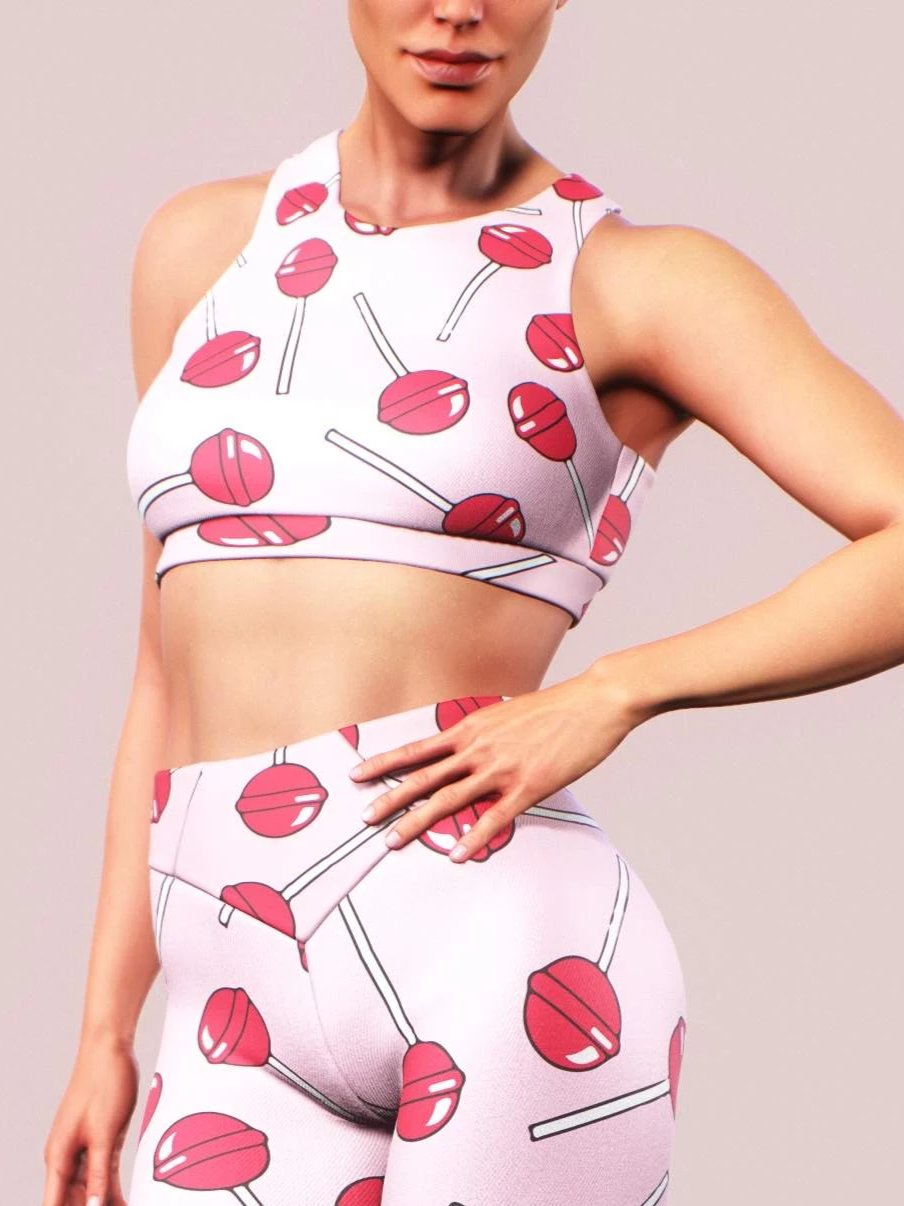 Lollipop Haze Sports Bra-Sports bra-bootysculpted