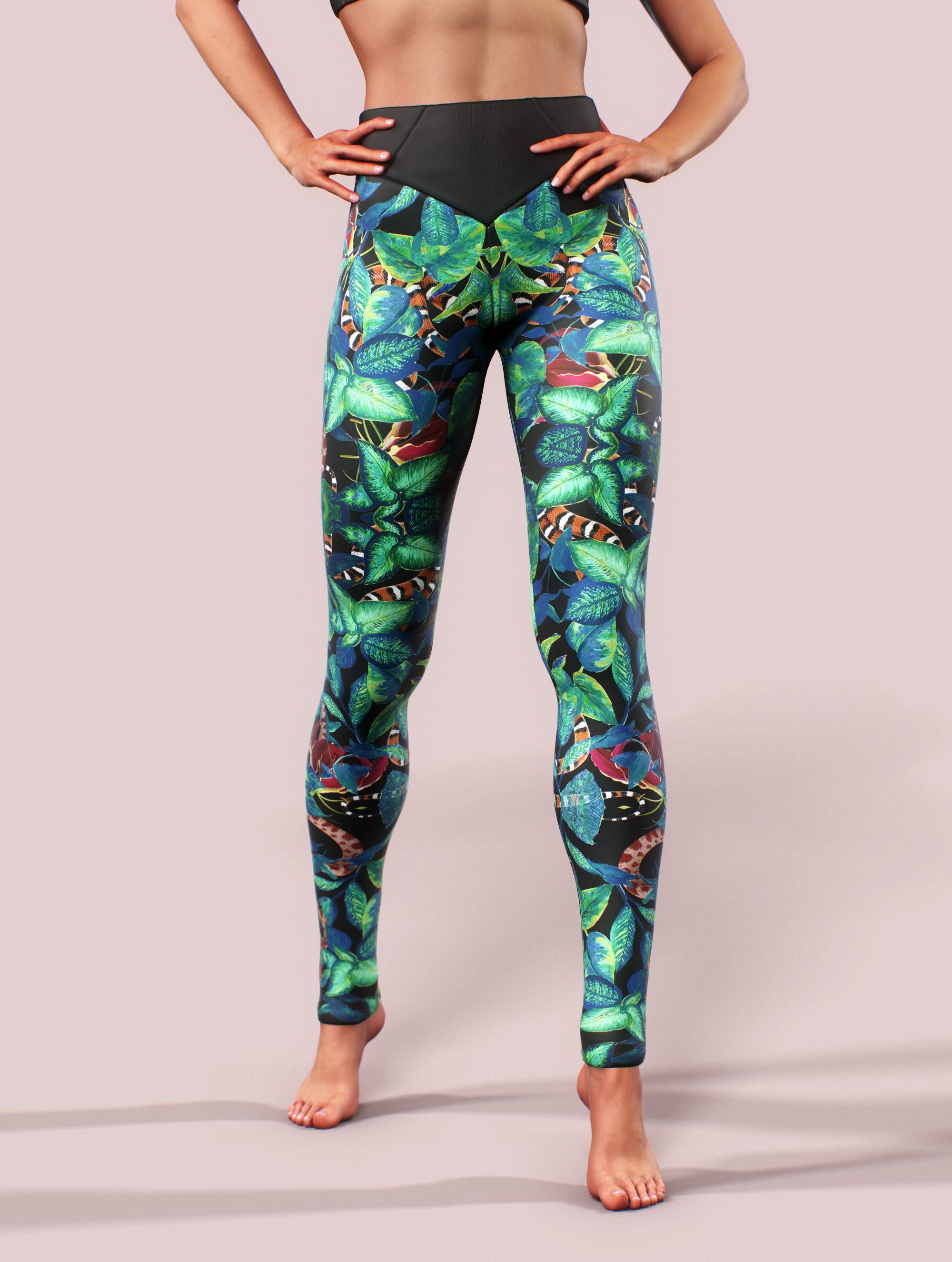 Mambas' Jungle Leggings-High waisted leggings-bootysculpted