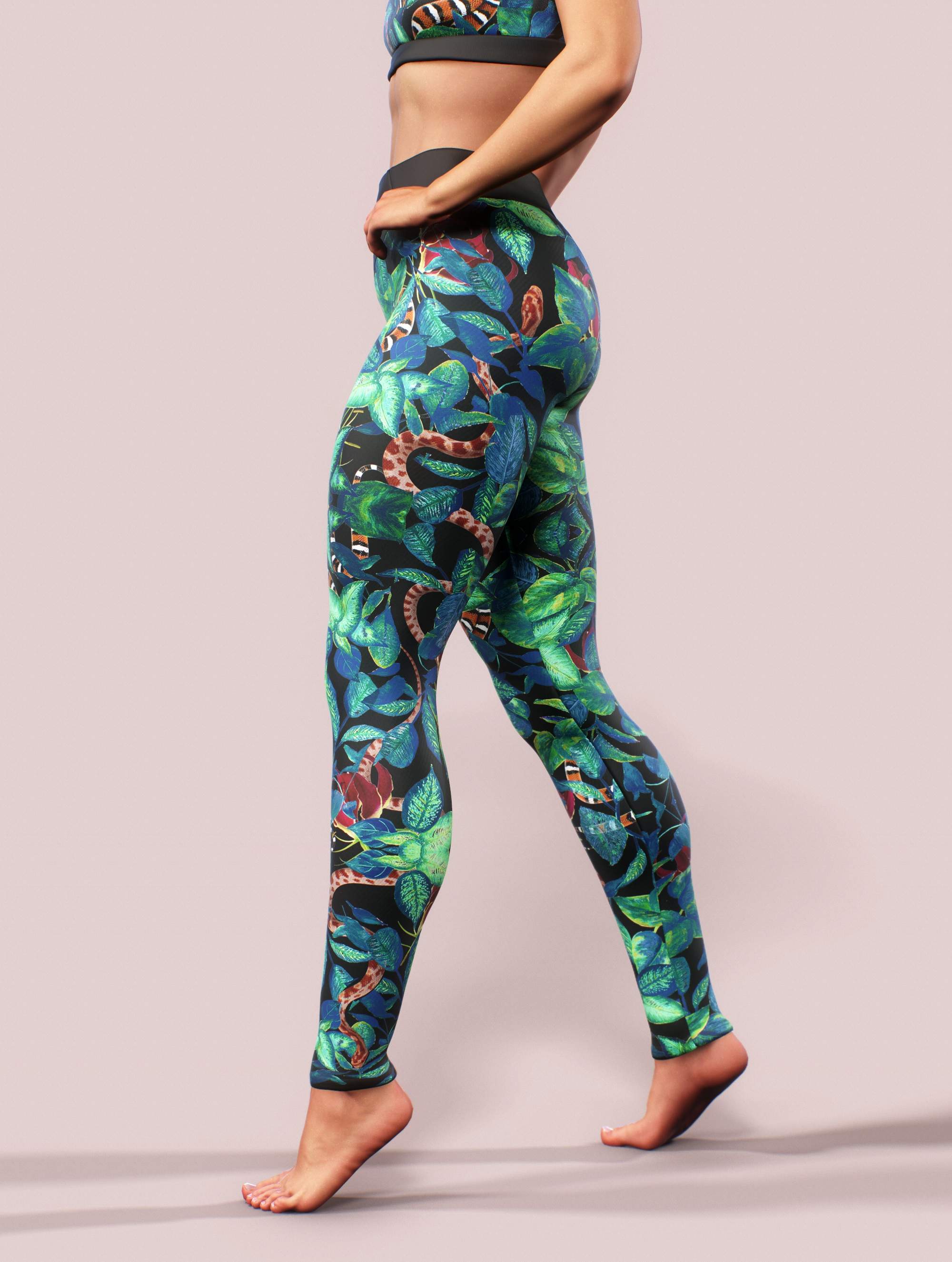 Mambas' Jungle Leggings-High waisted leggings-bootysculpted